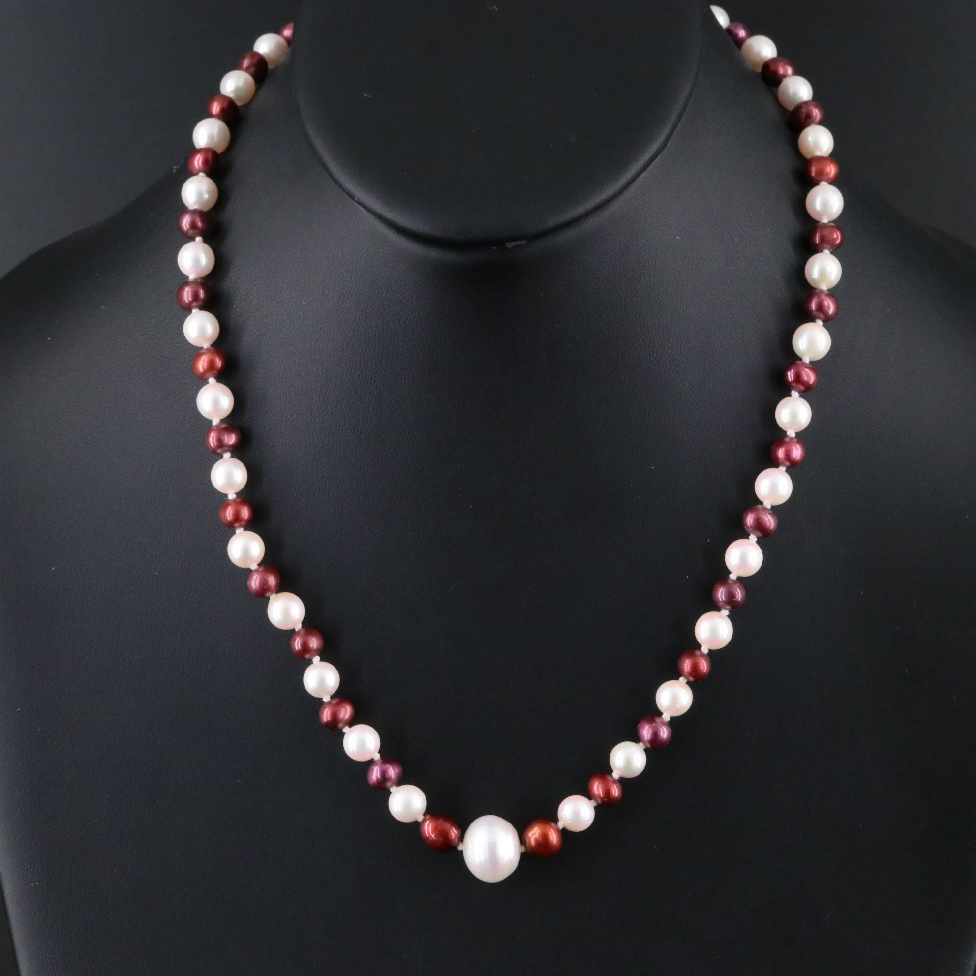 6.60 – 12.00 MM Pearl Necklace with 14K Clasp