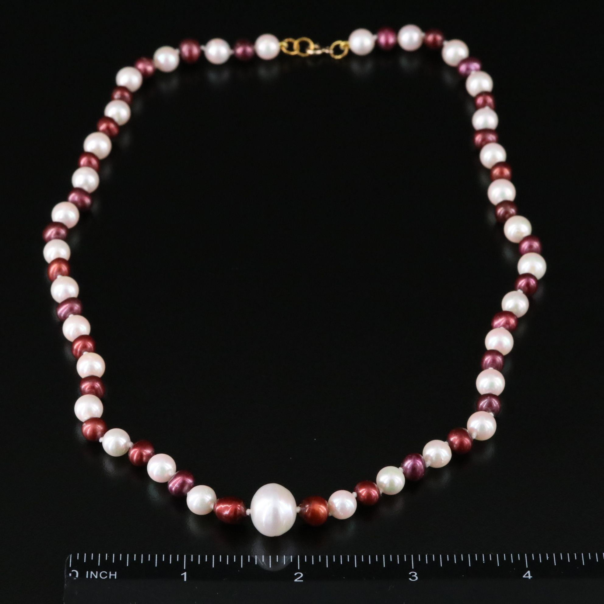 6.60 – 12.00 MM Pearl Necklace with 14K Clasp