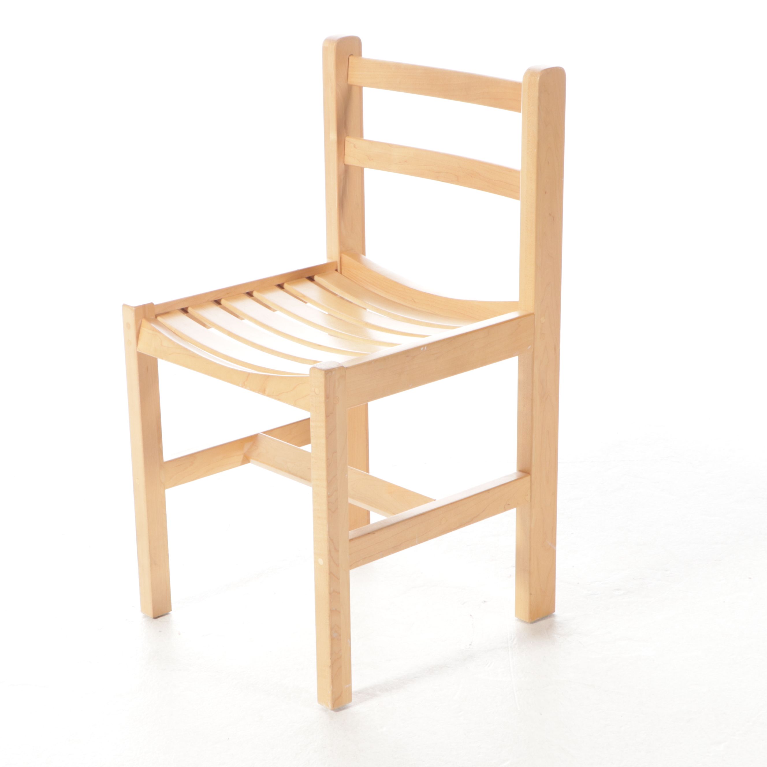 Blonde Wood Desk with Hutch and Desk Chair