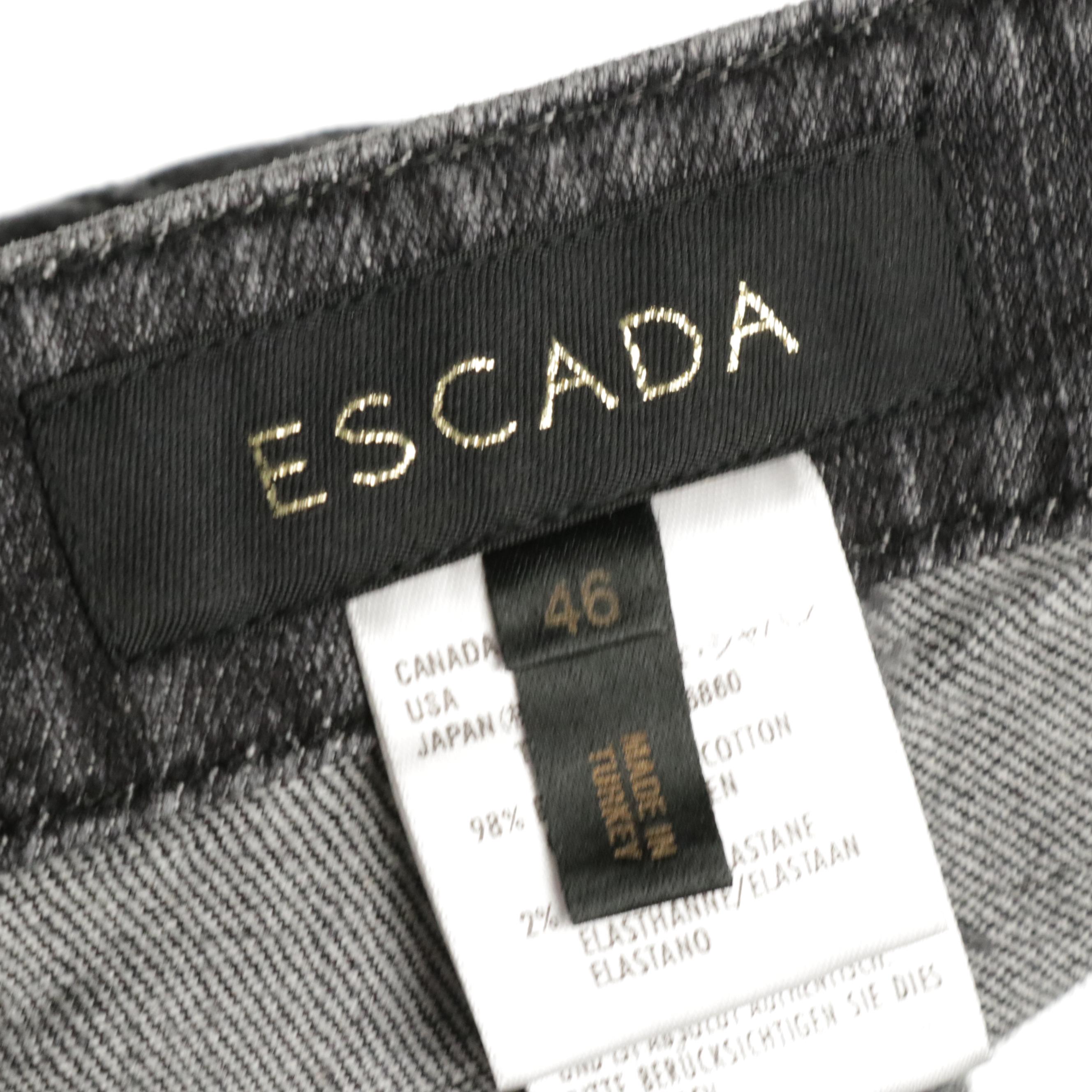 Escada Studded and Grey Denim Jeans, With Tags