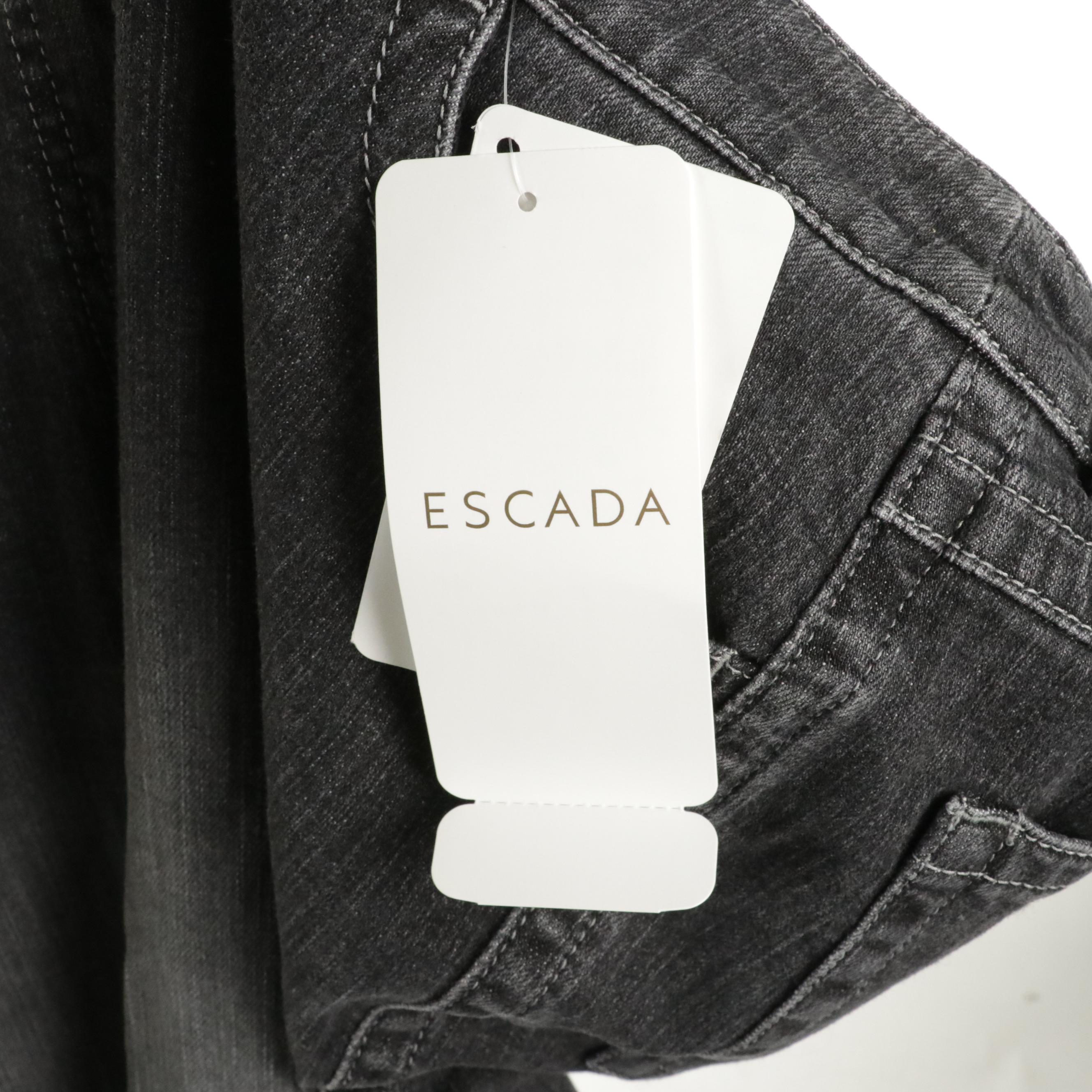 Escada Studded and Grey Denim Jeans, With Tags