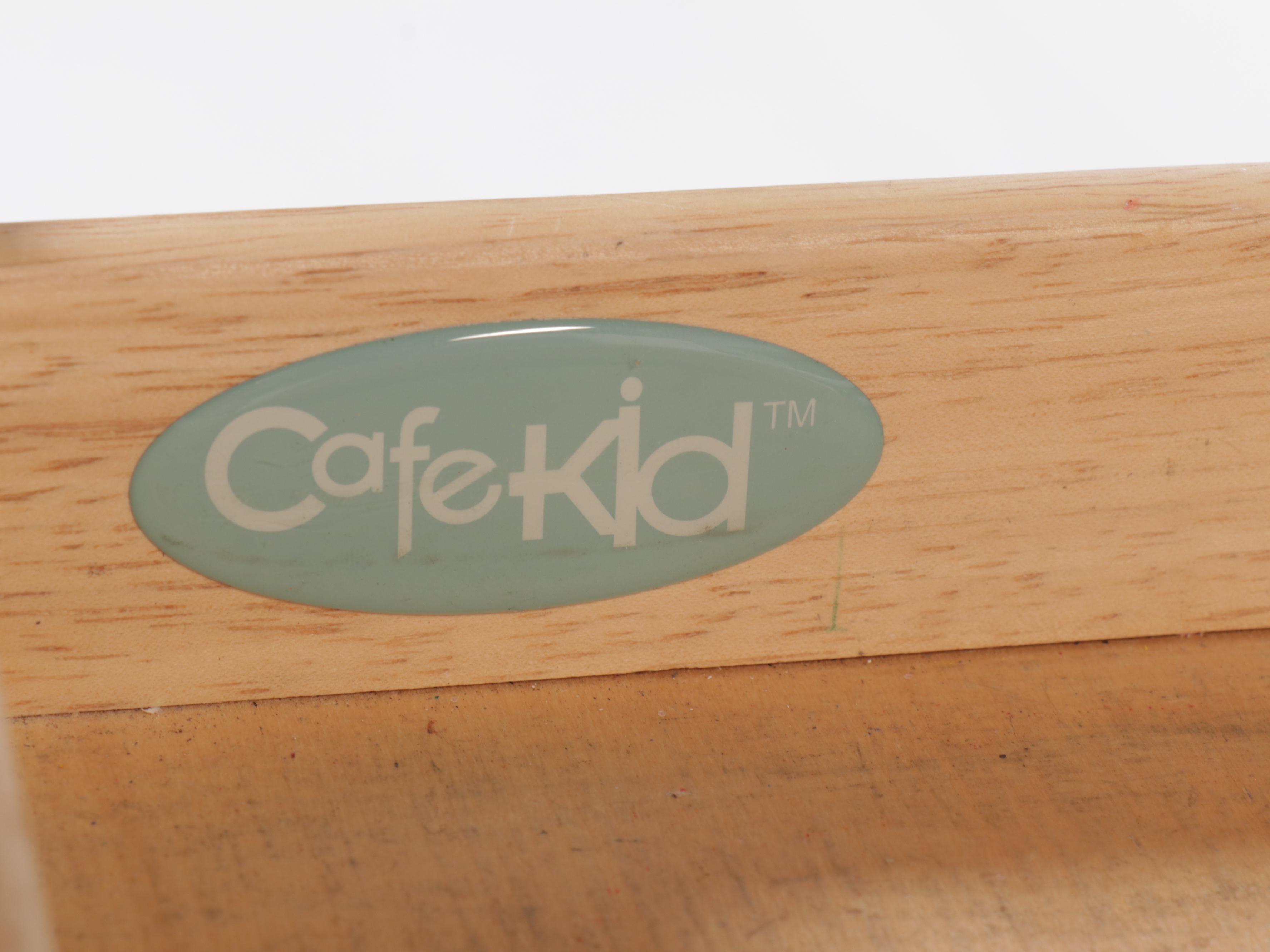 Cafe Kid White-Painted Wood Chest of Drawers, Desk, and Chair