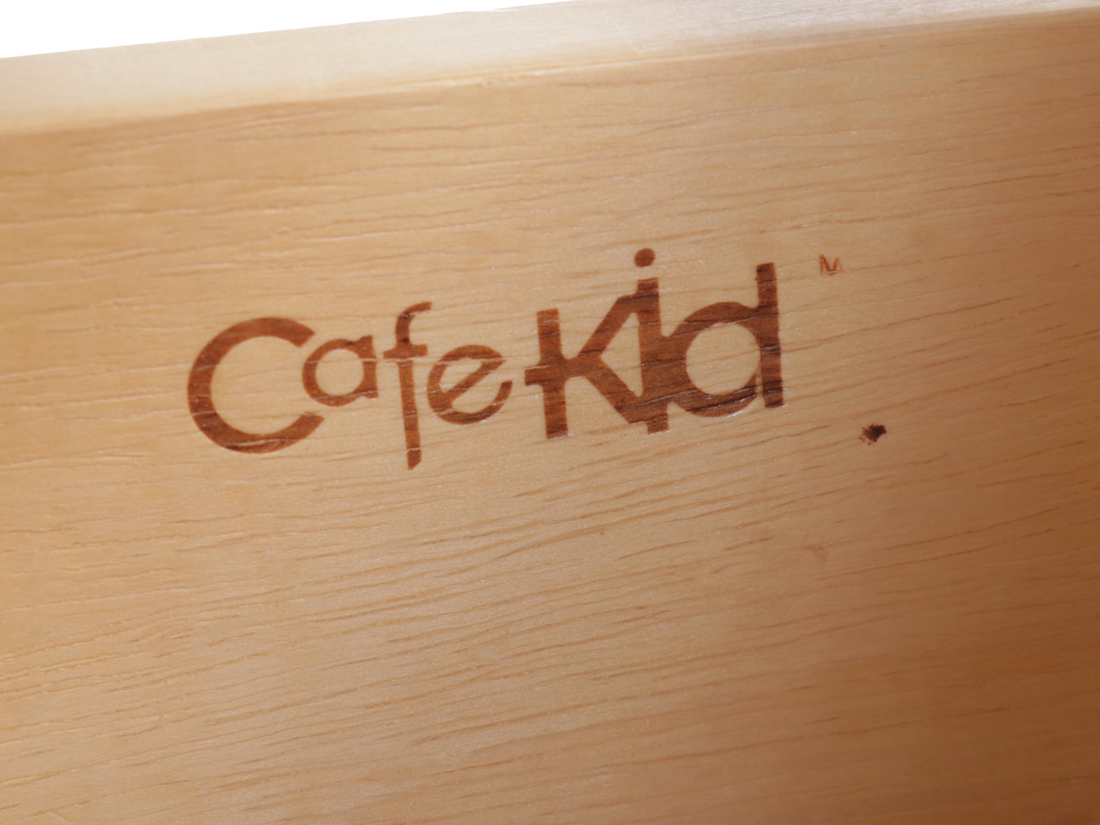 Cafe Kid White-Painted Wood Chest of Drawers, Desk, and Chair