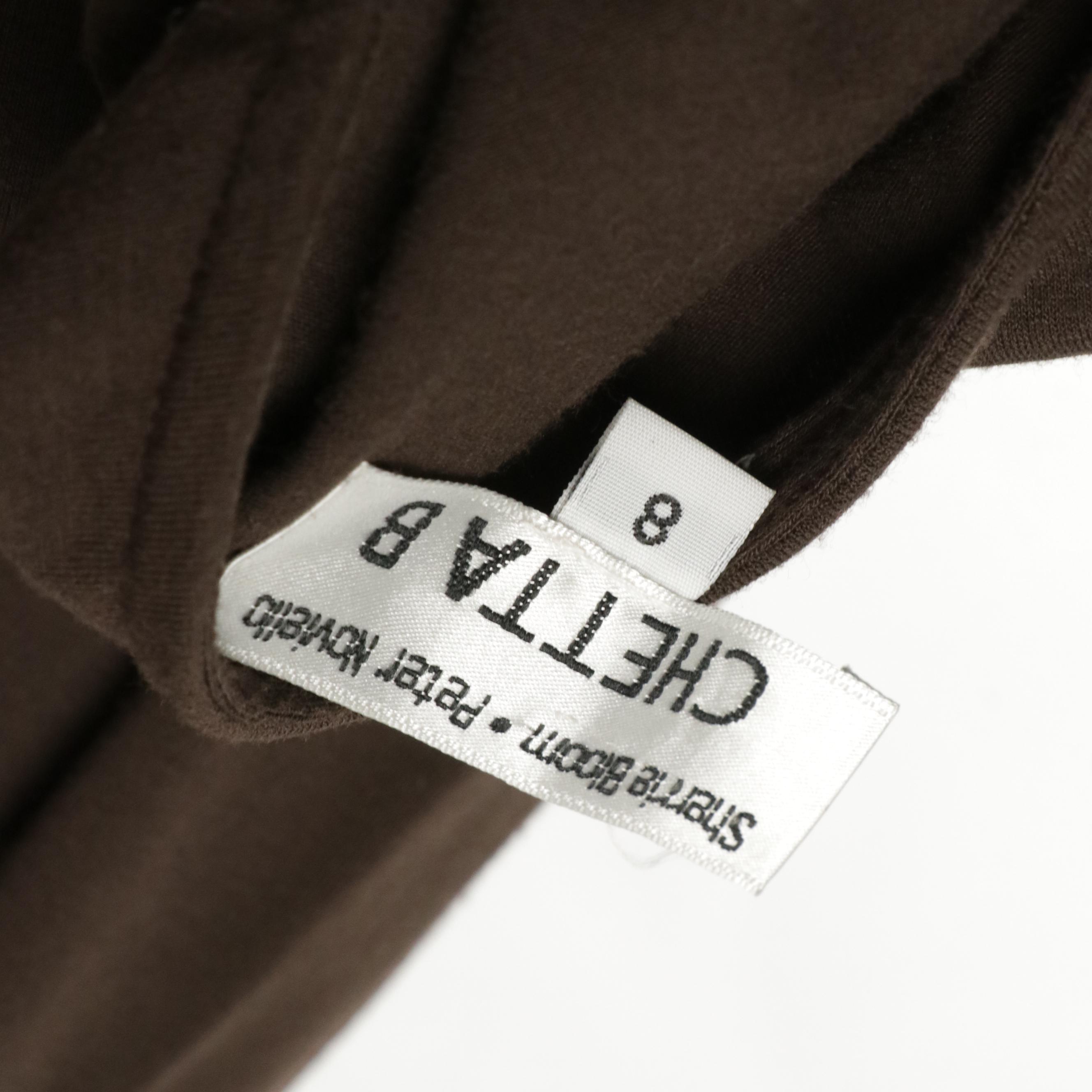 Chetta B Cheetah Print Silk Wrap Dress and V-Neck Flared Skirt Dress