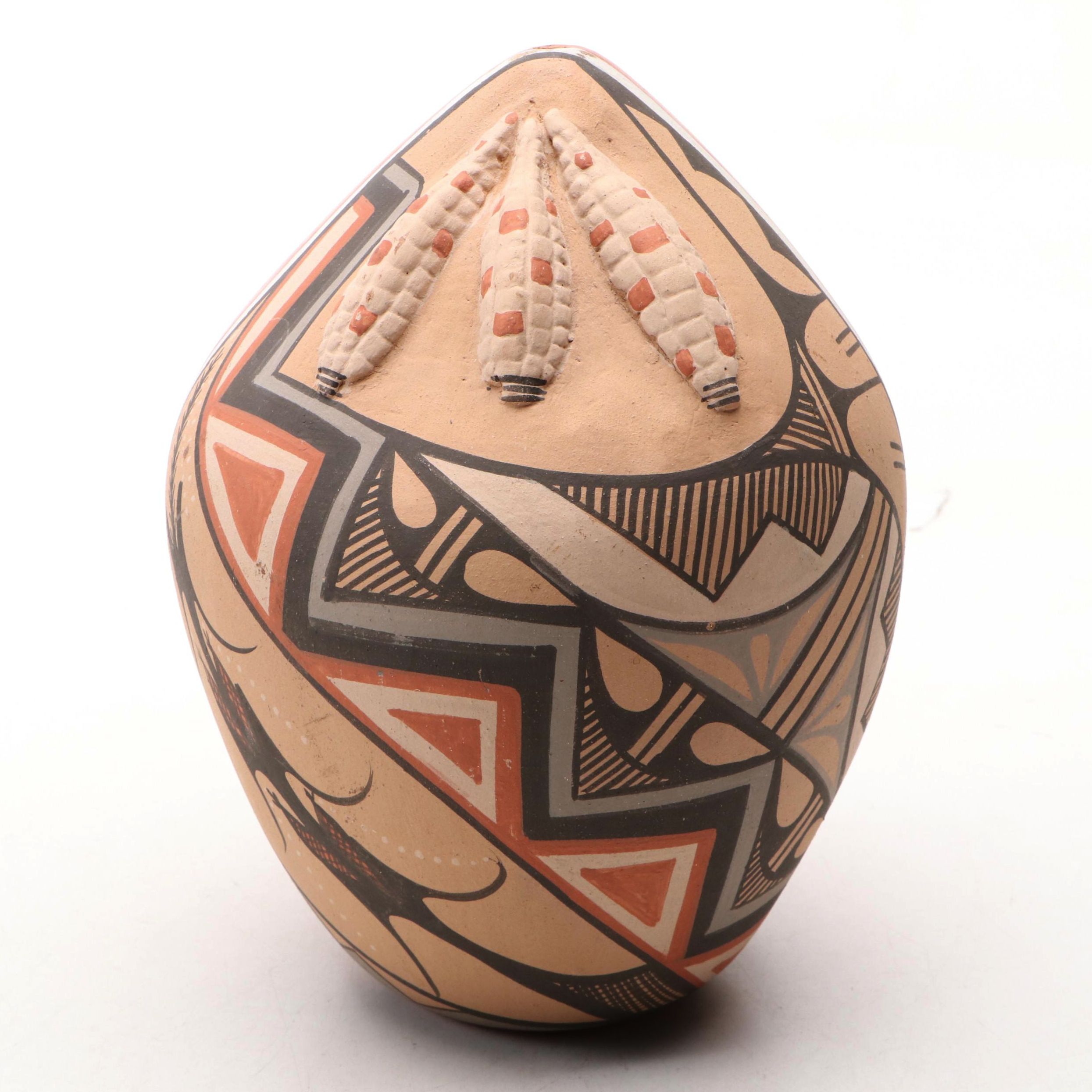 Don Chinana Jemez Pueblo Ceramic Seed Pot