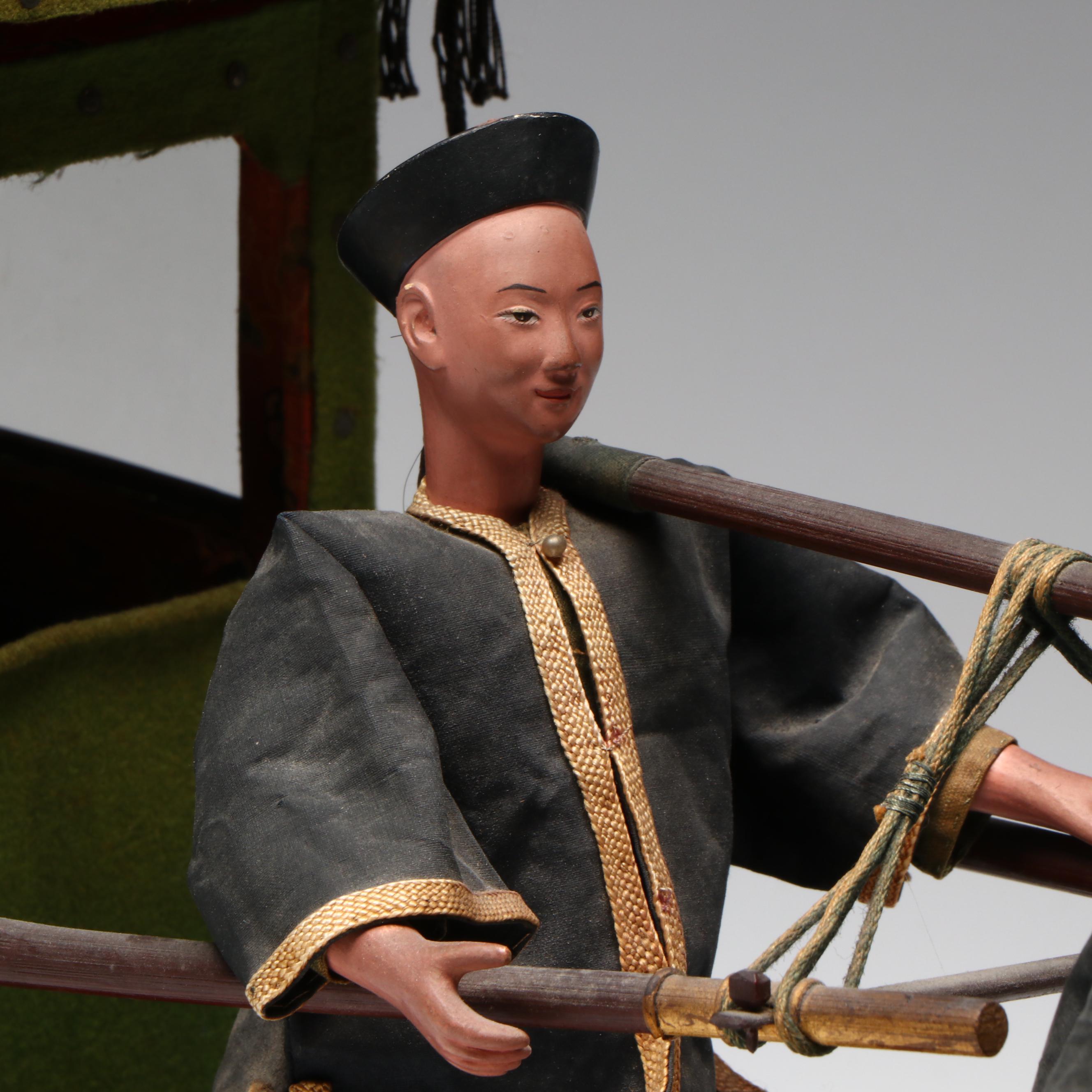 Chinese Model of Sovereign Carried in Sedan, Early 20th Century