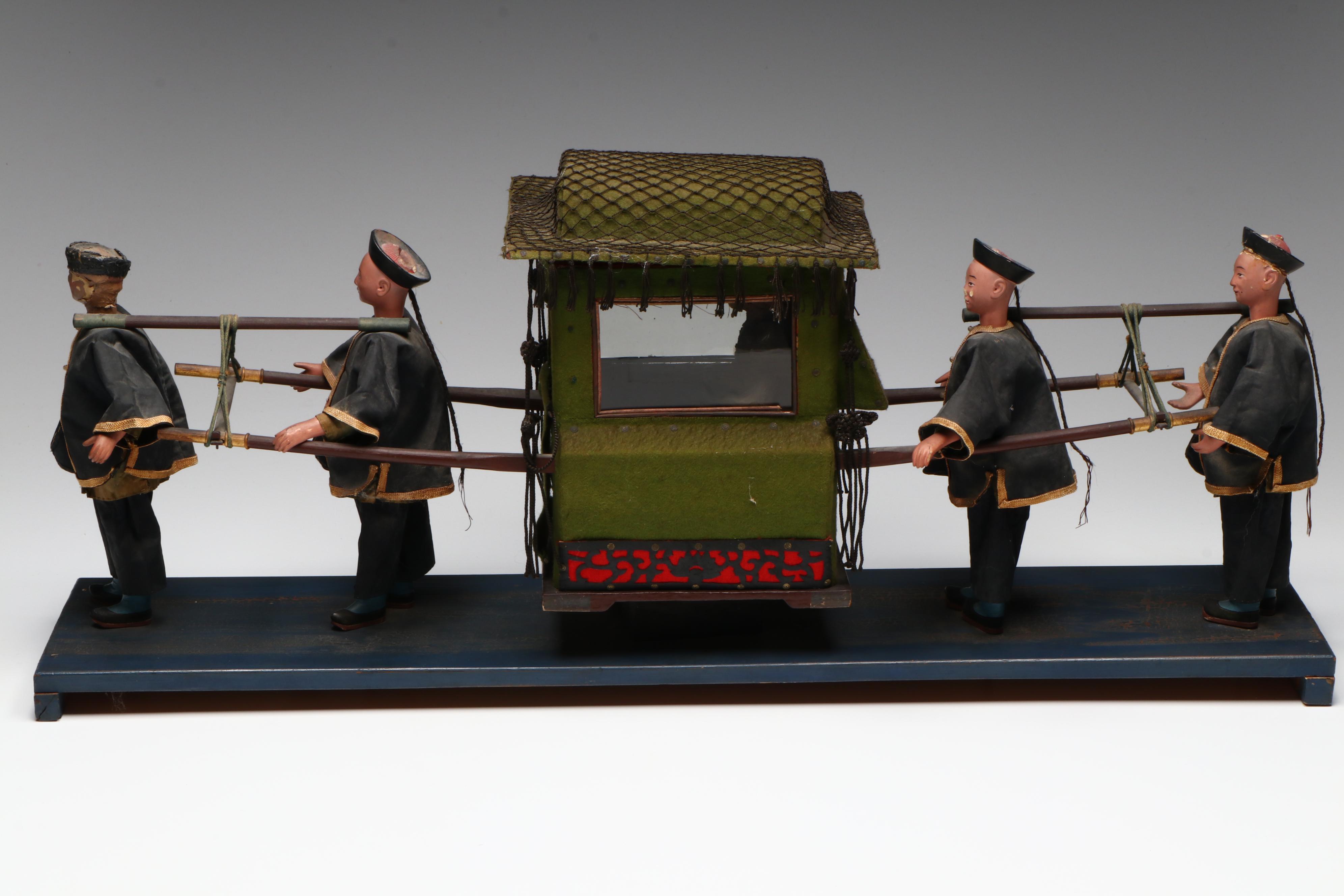 Chinese Model of Sovereign Carried in Sedan, Early 20th Century