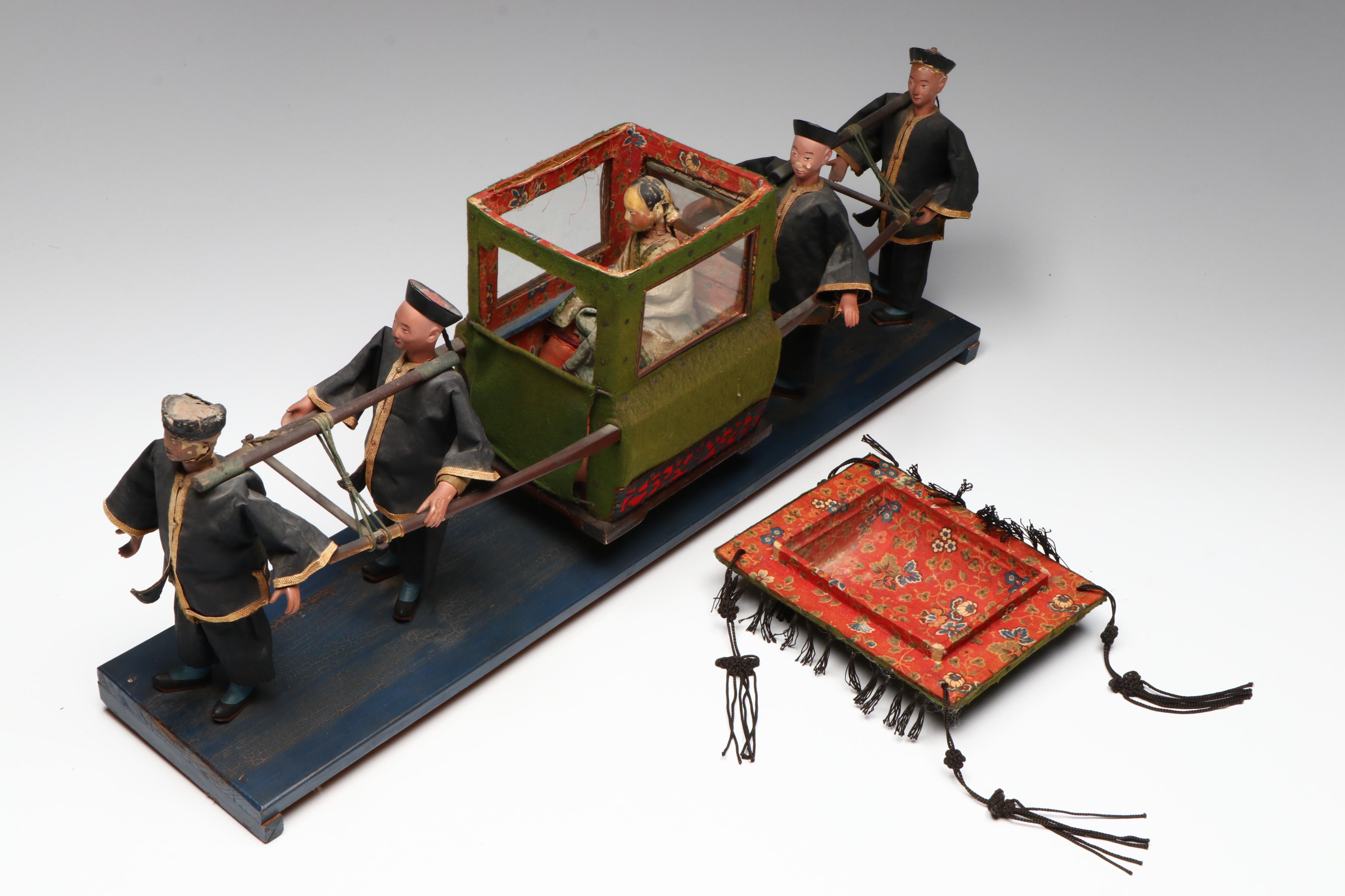 Chinese Model of Sovereign Carried in Sedan, Early 20th Century