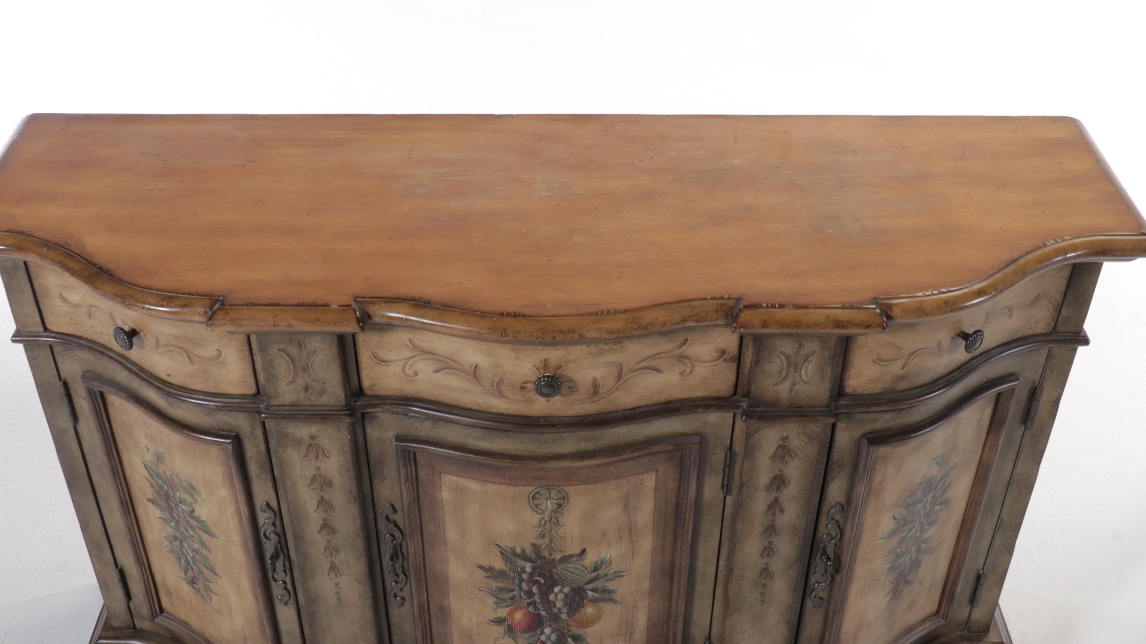 Paint-Decorated Wood Buffet
