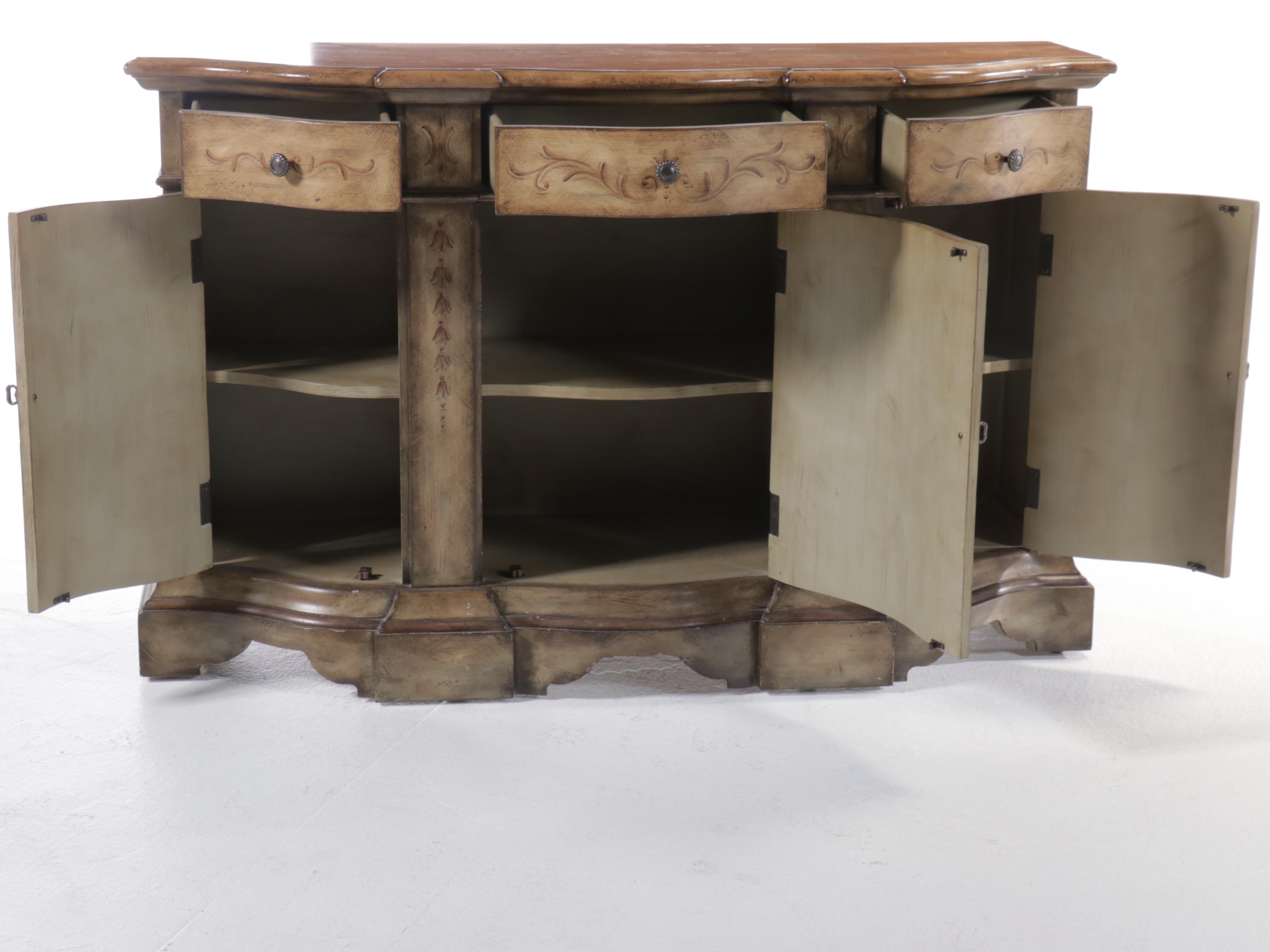 Paint-Decorated Wood Buffet