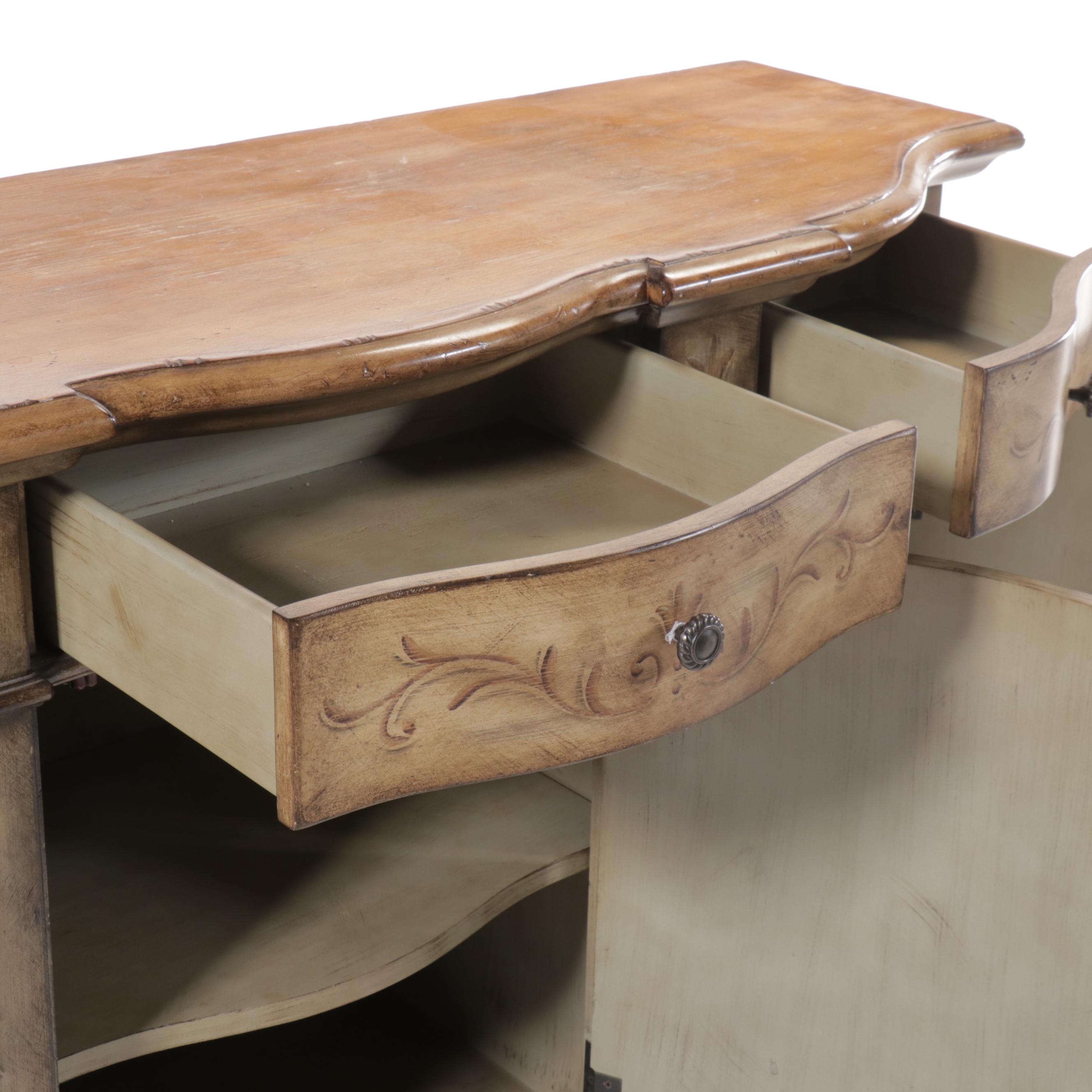 Paint-Decorated Wood Buffet