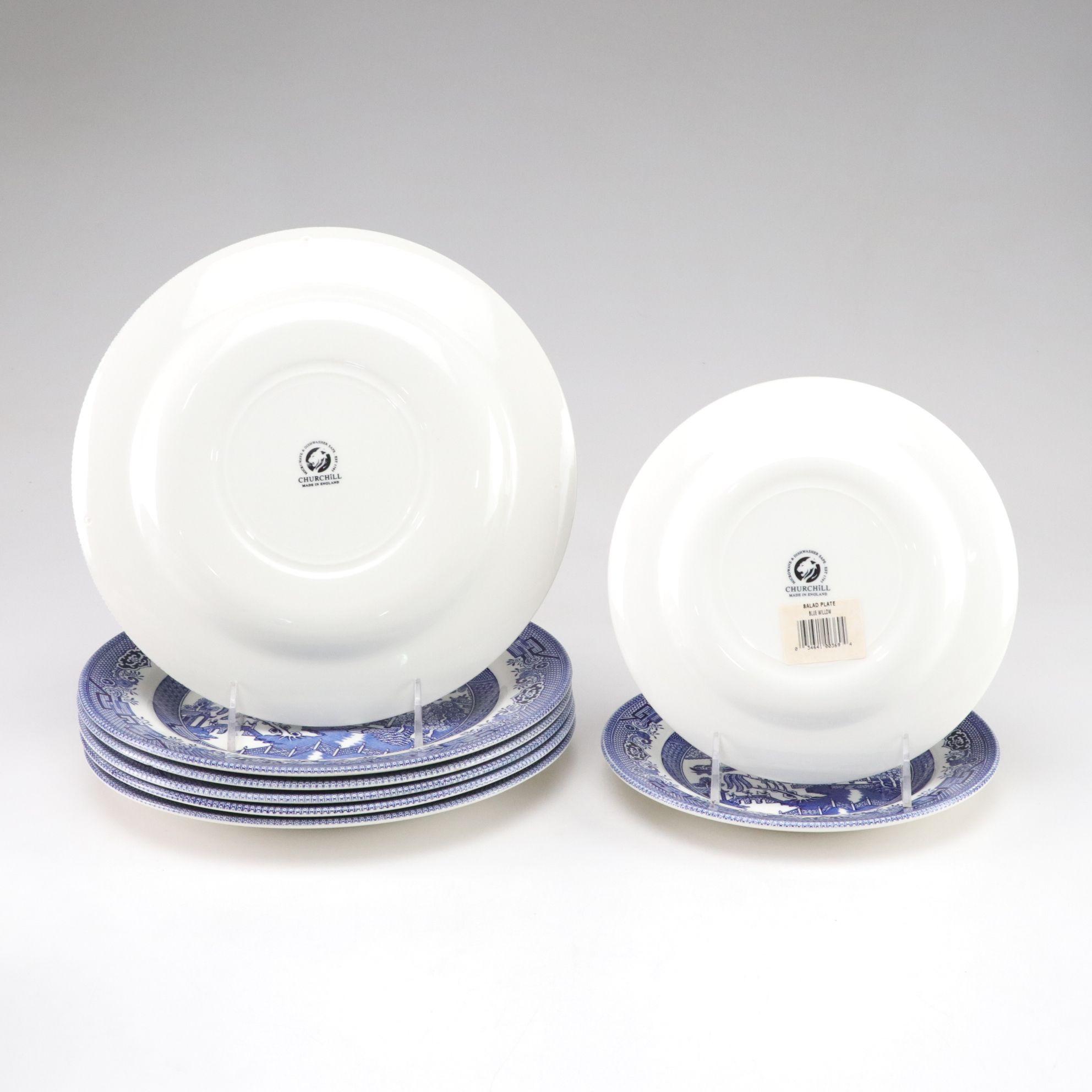 Churchill "Blue Willow" Set of Dinnerware with Soup Tureen and Serving Platters