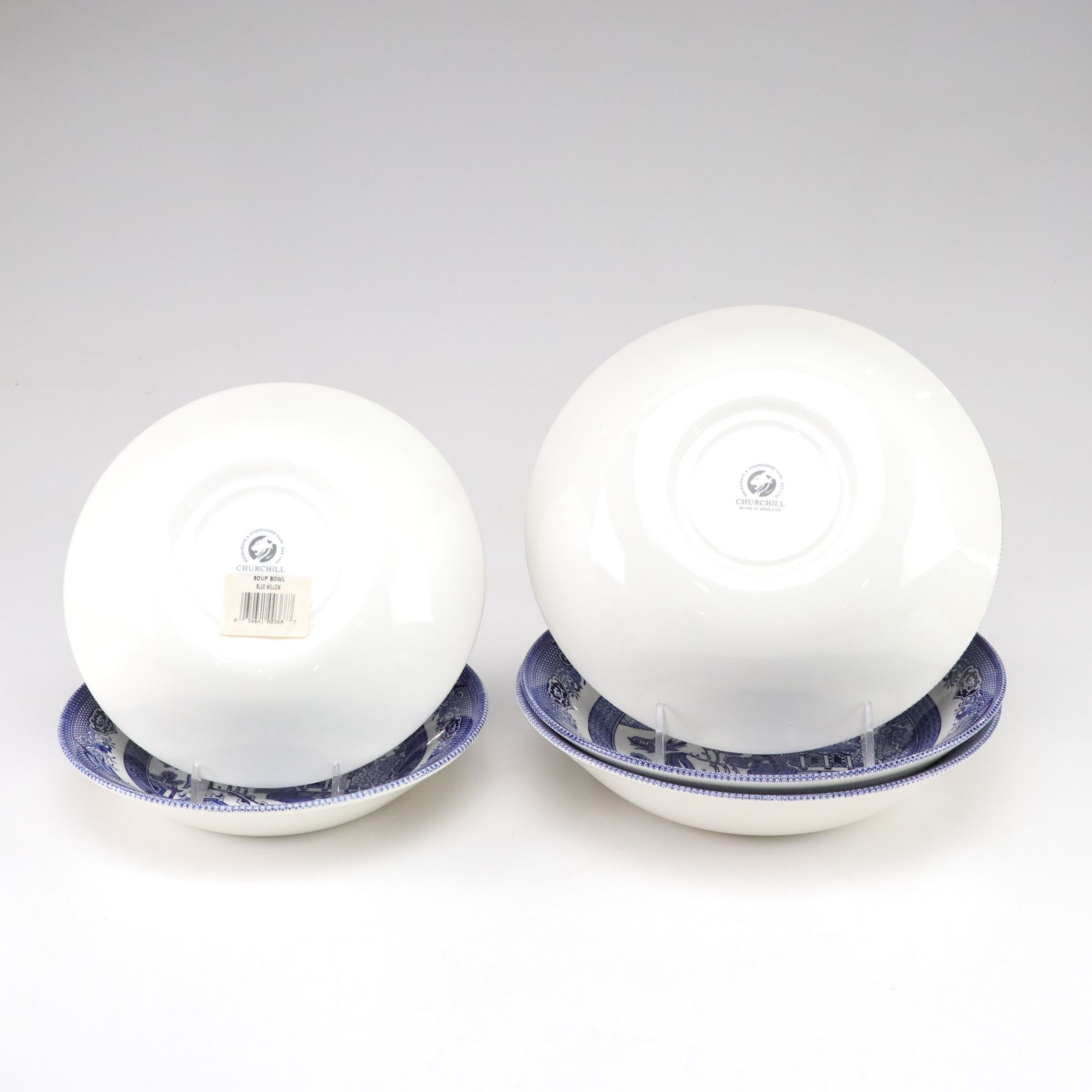 Churchill "Blue Willow" Set of Dinnerware with Soup Tureen and Serving Platters