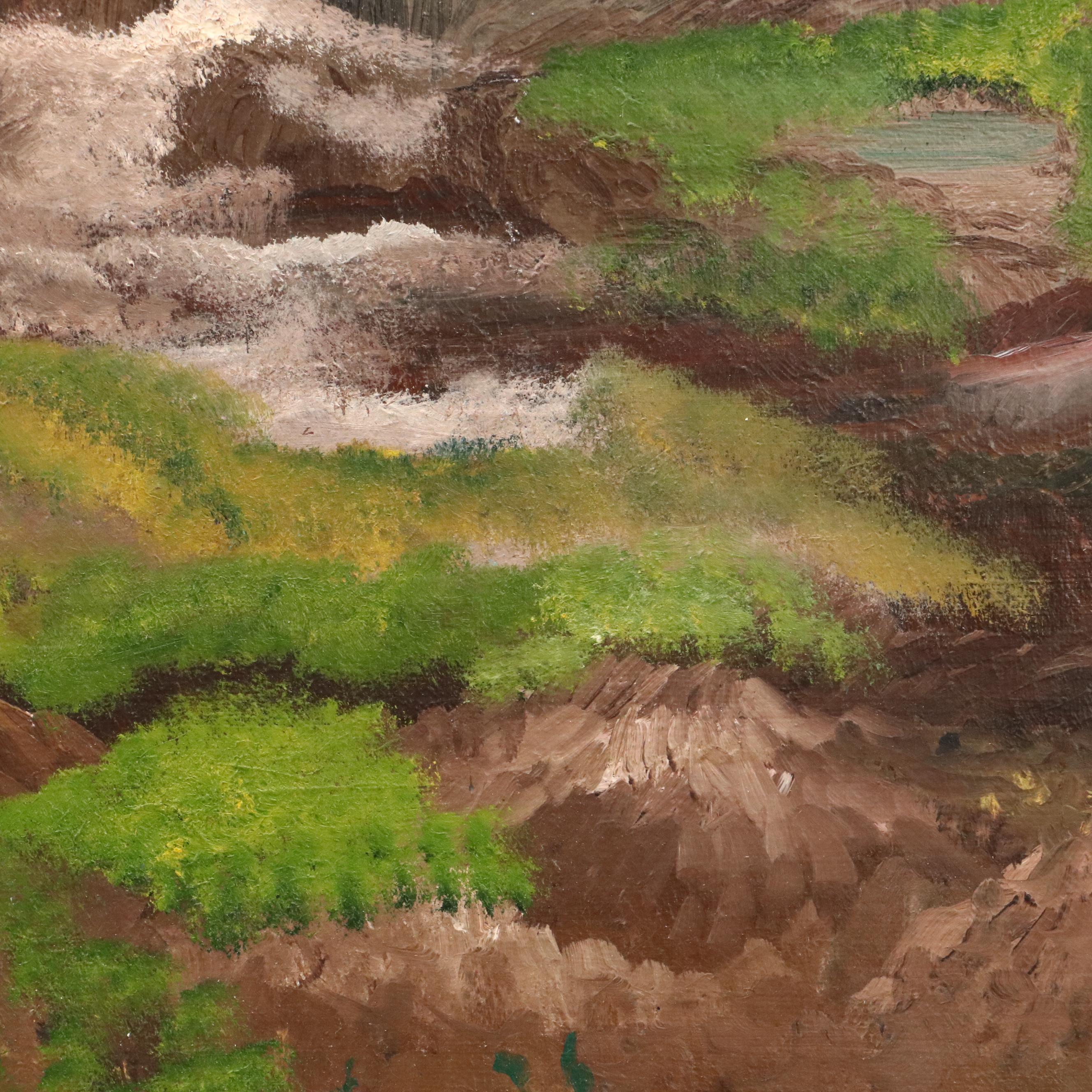 Tom Willis Stylized Portrait Oil Painting of Nude Woman