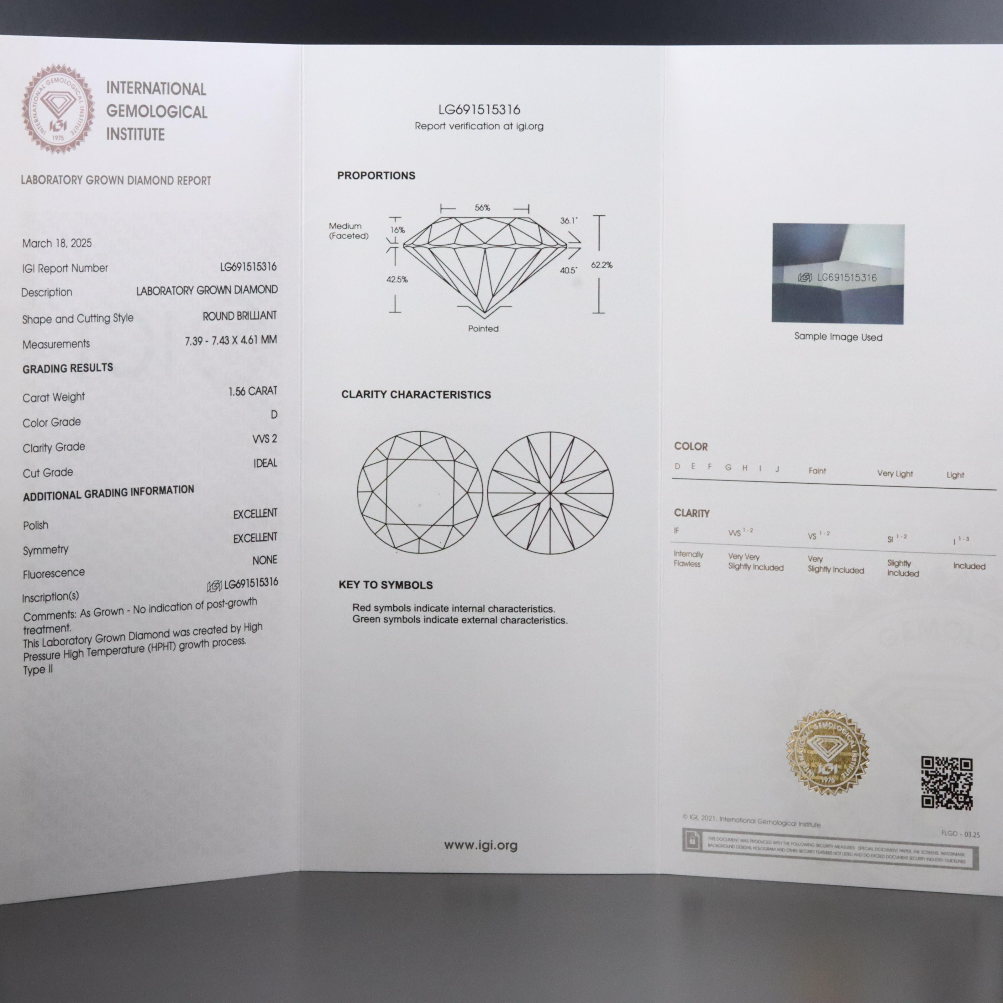 Platinum 3.13 CTW Lab Grown Diamond Stud Earrings with IGI Reports