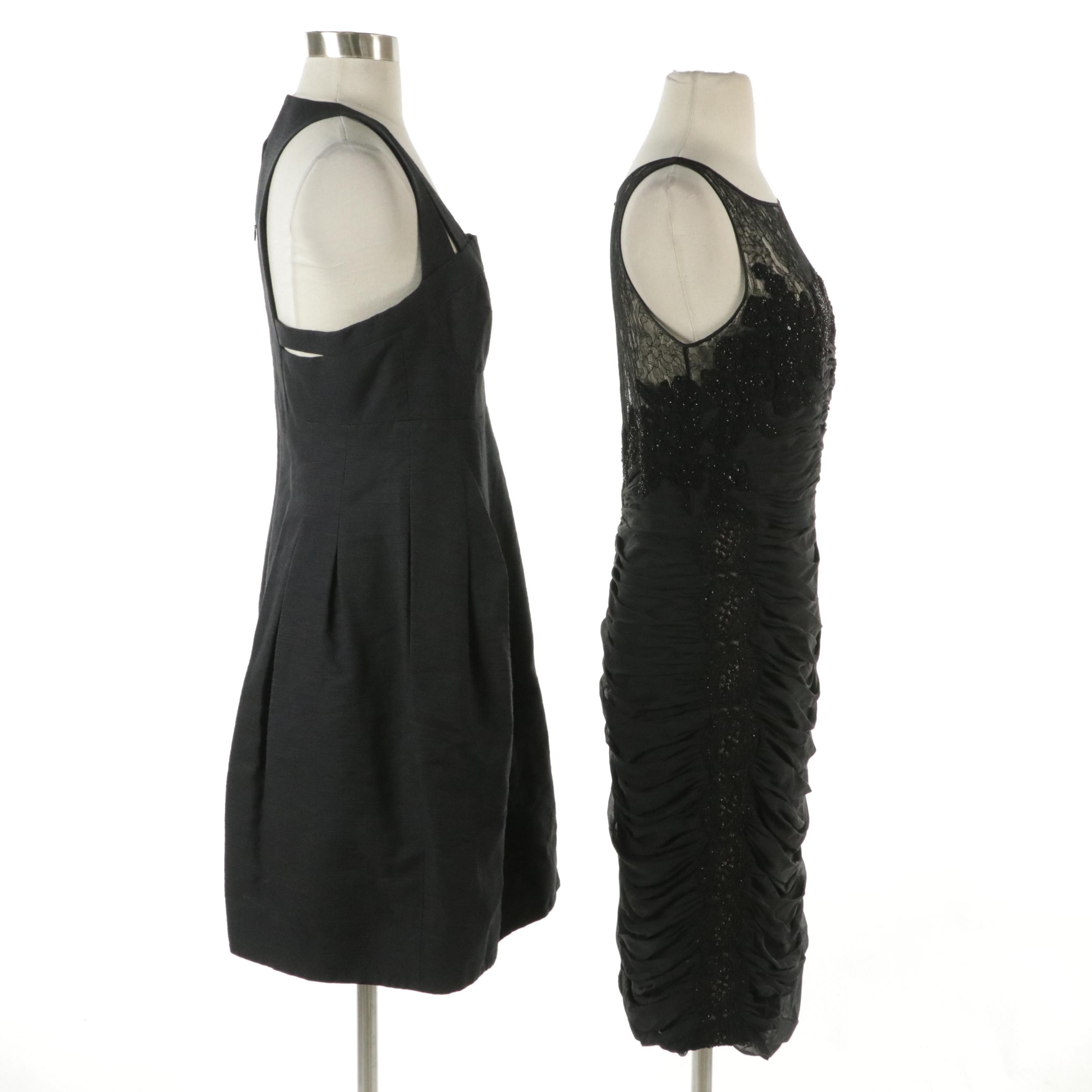 Carmen Marc Valvo Sequin Lace Ruched Silk Dress, Lida Baday Pleated Cotton Dress