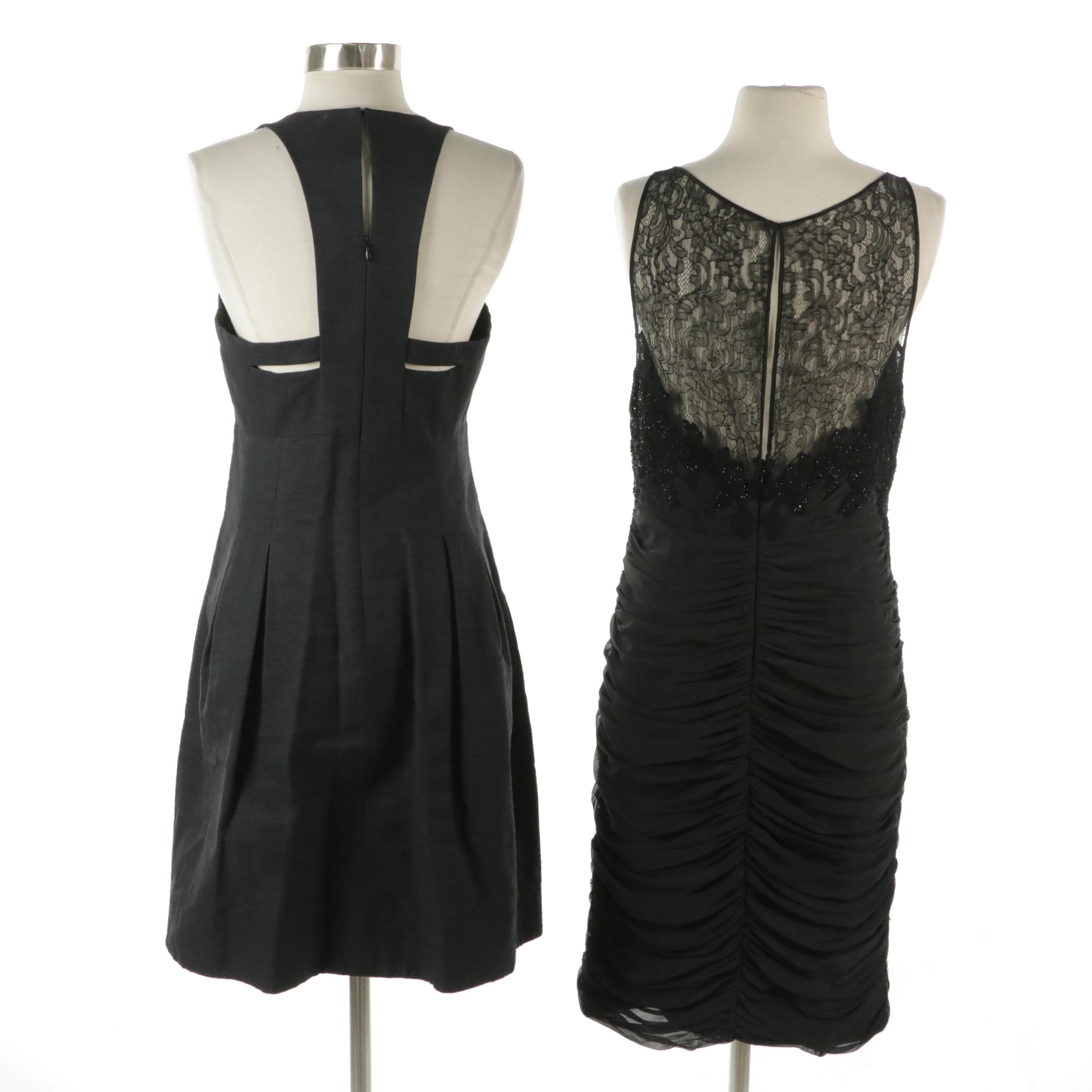 Carmen Marc Valvo Sequin Lace Ruched Silk Dress, Lida Baday Pleated Cotton Dress