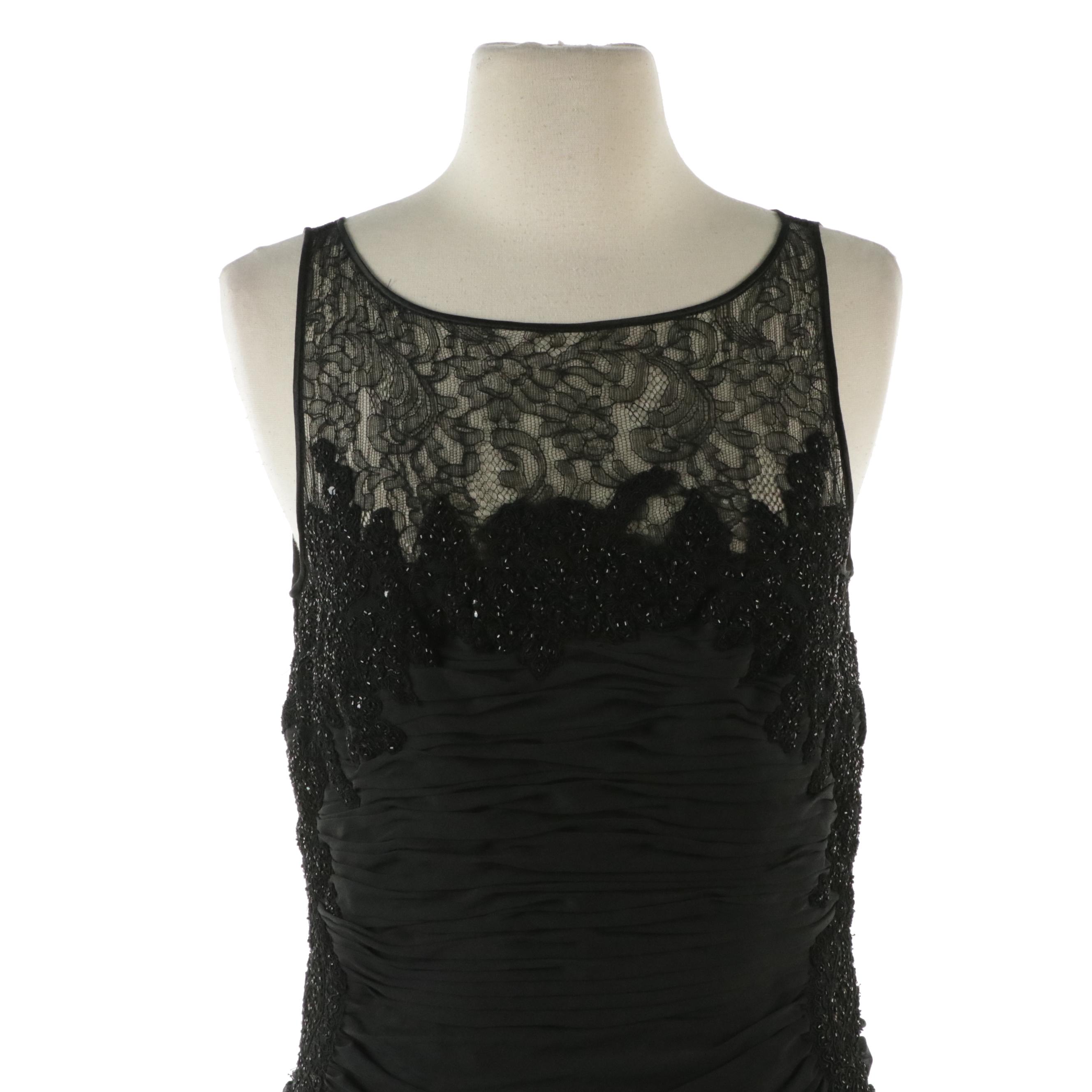 Carmen Marc Valvo Sequin Lace Ruched Silk Dress, Lida Baday Pleated Cotton Dress