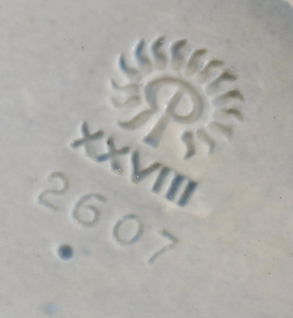 Rookwood and Zanesville Pottery Matte Blue Ceramic Vases, Early to Mid-20th C.