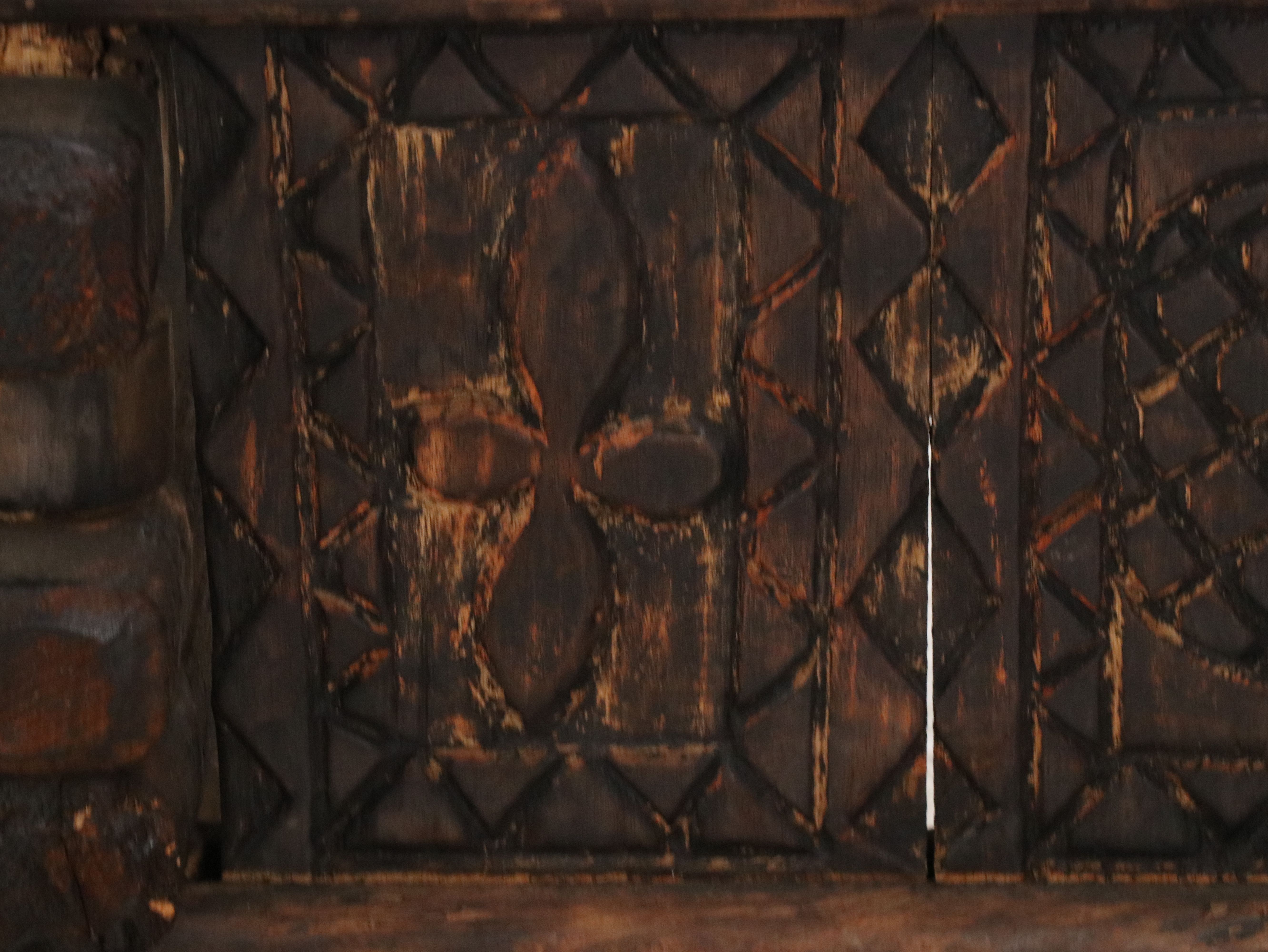 Pair of Indian Carved Wood Armchairs