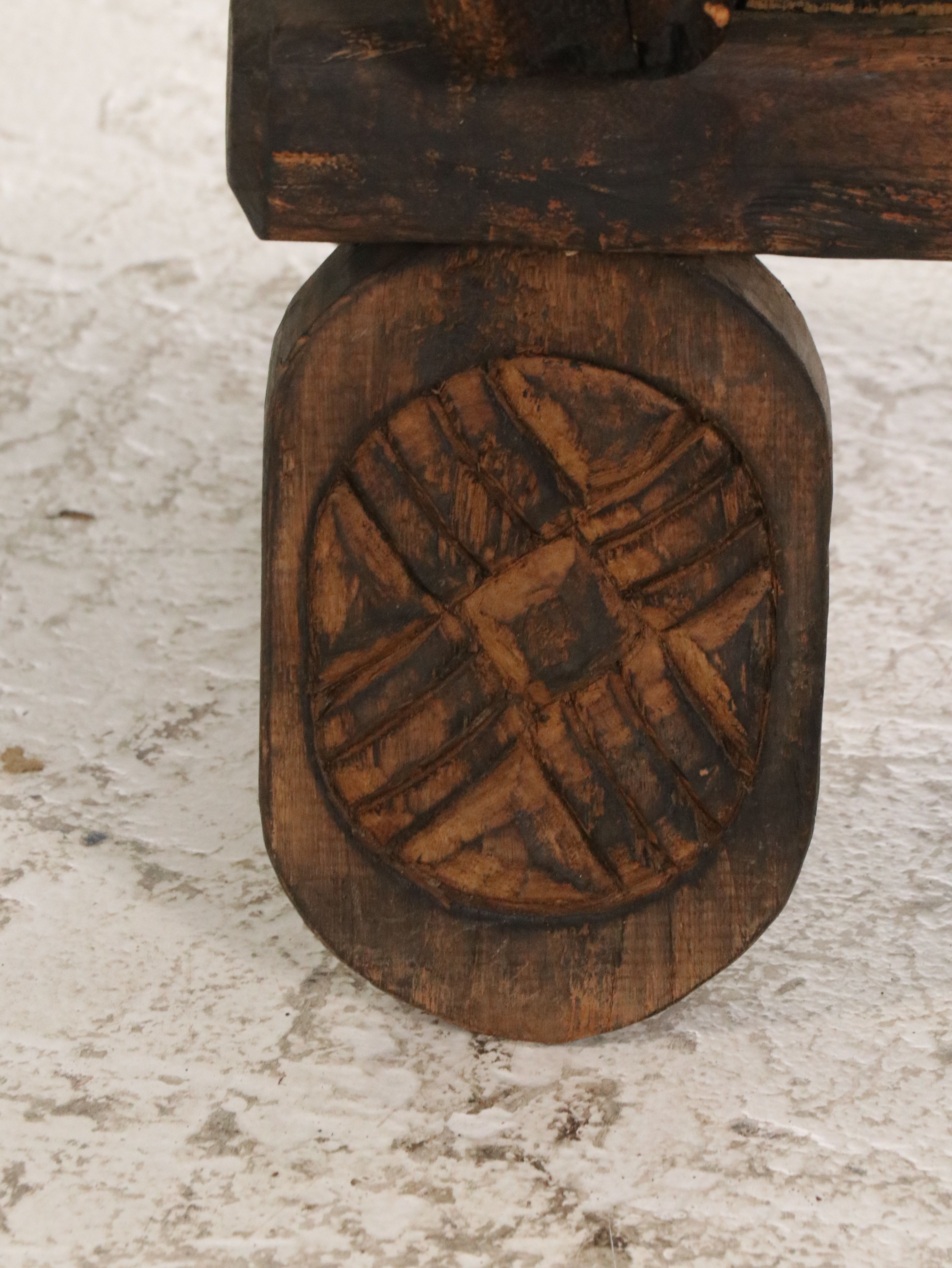 Pair of Indian Carved Wood Armchairs
