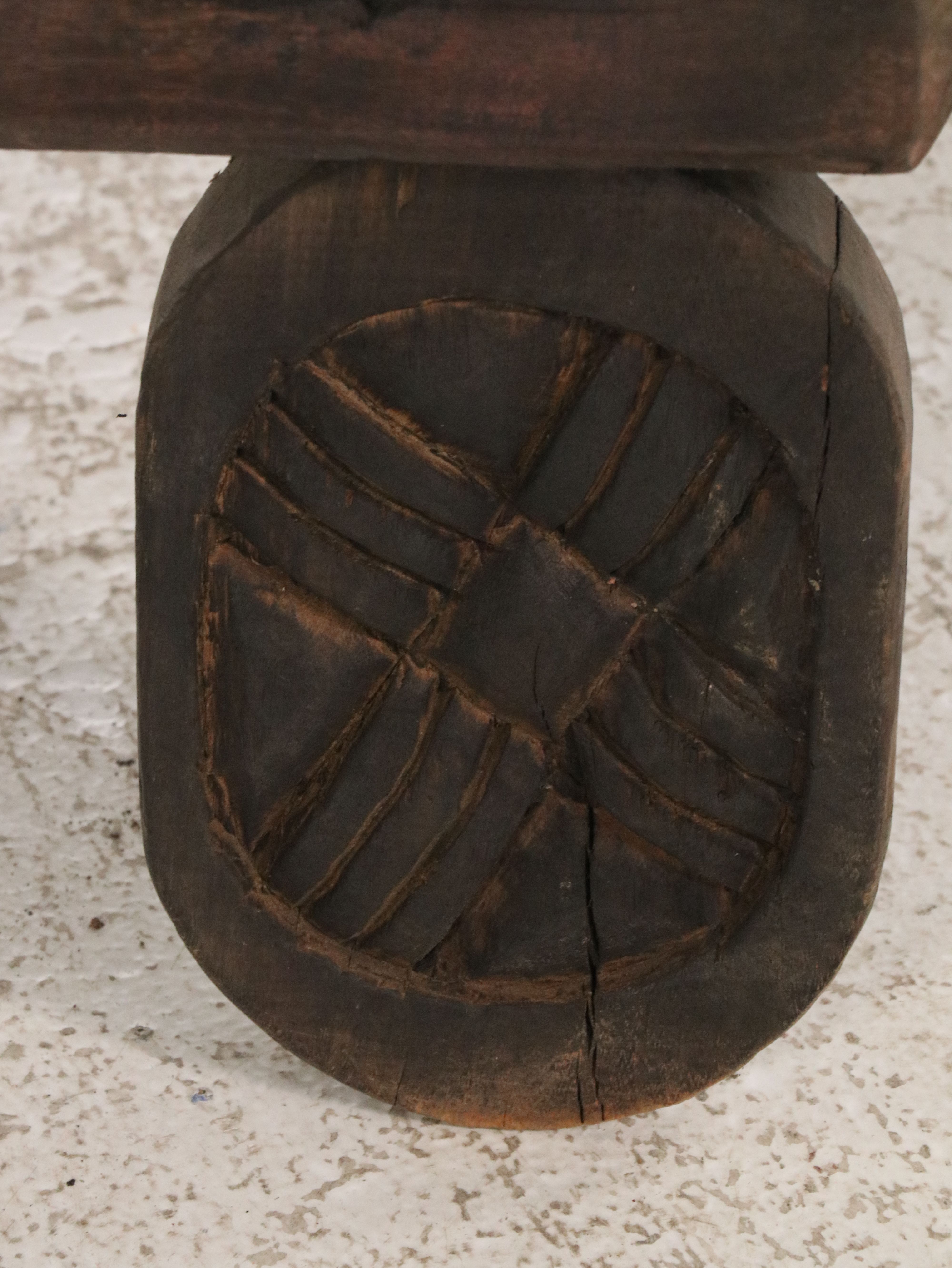 Pair of Indian Carved Wood Armchairs