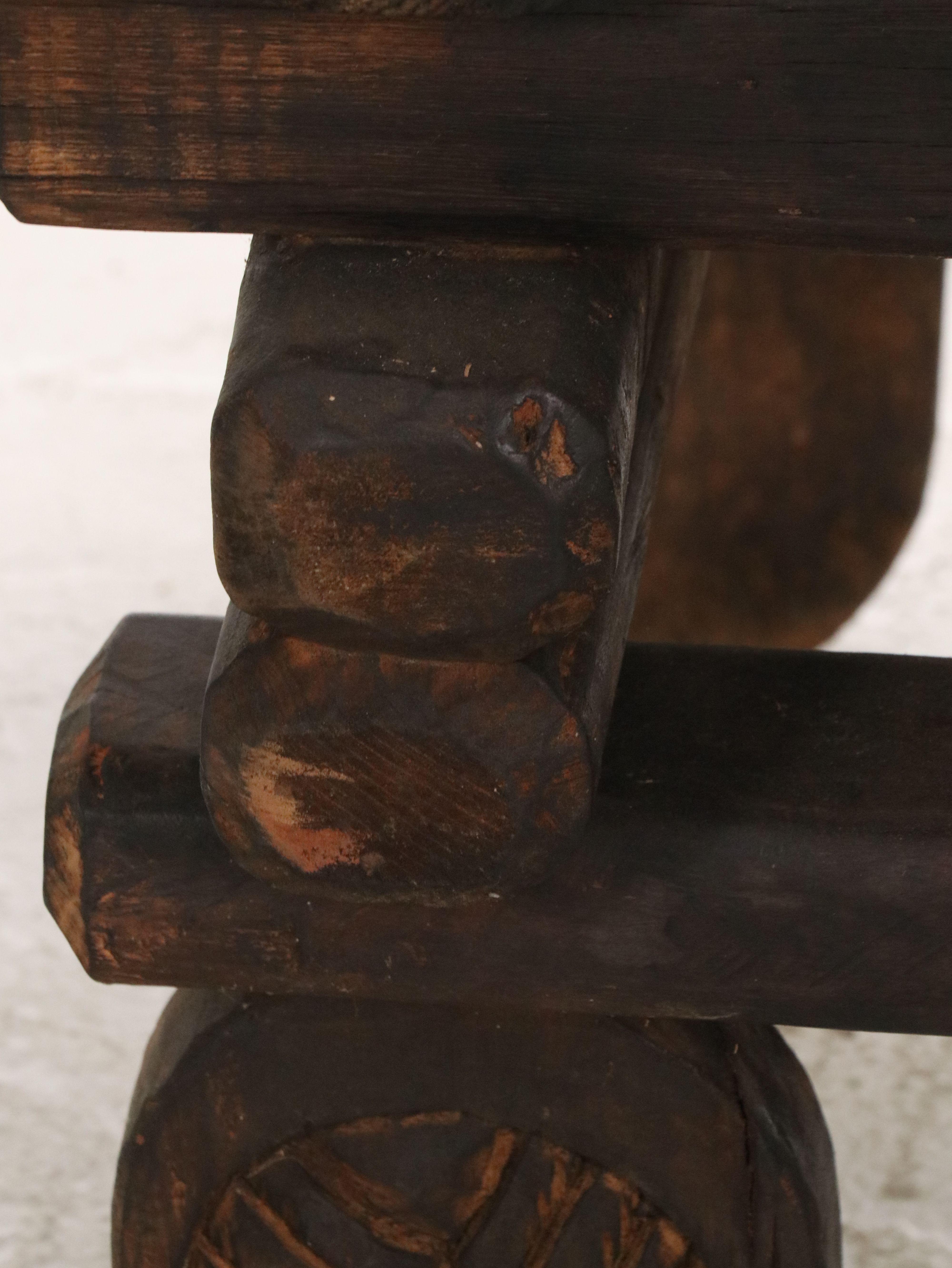 Pair of Indian Carved Wood Armchairs