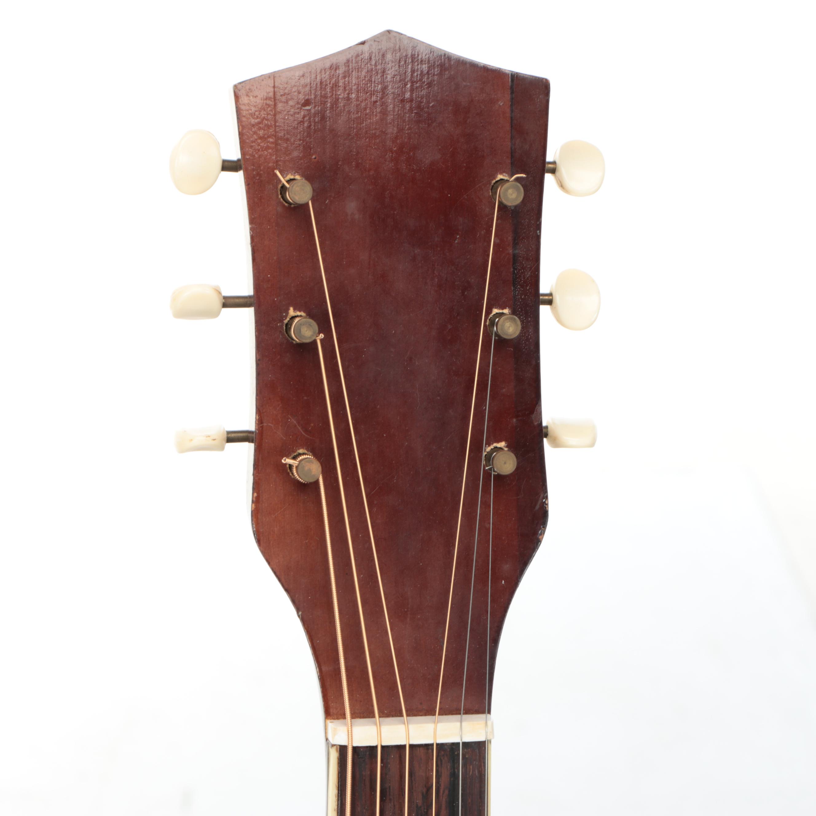 Unbranded Spruce Archtop Sunburst Acoustic Guitar, Mid-20th Century