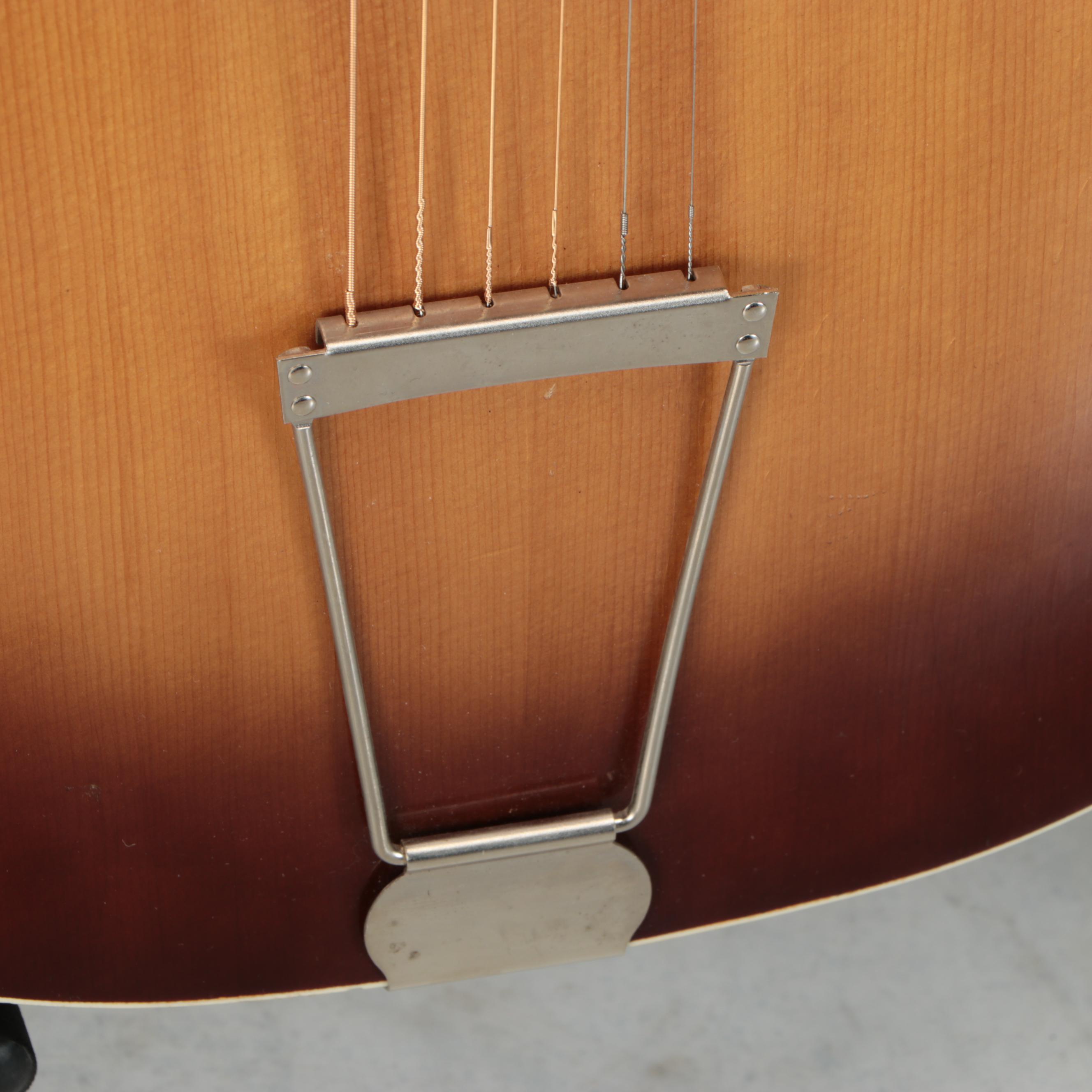 Unbranded Spruce Archtop Sunburst Acoustic Guitar, Mid-20th Century