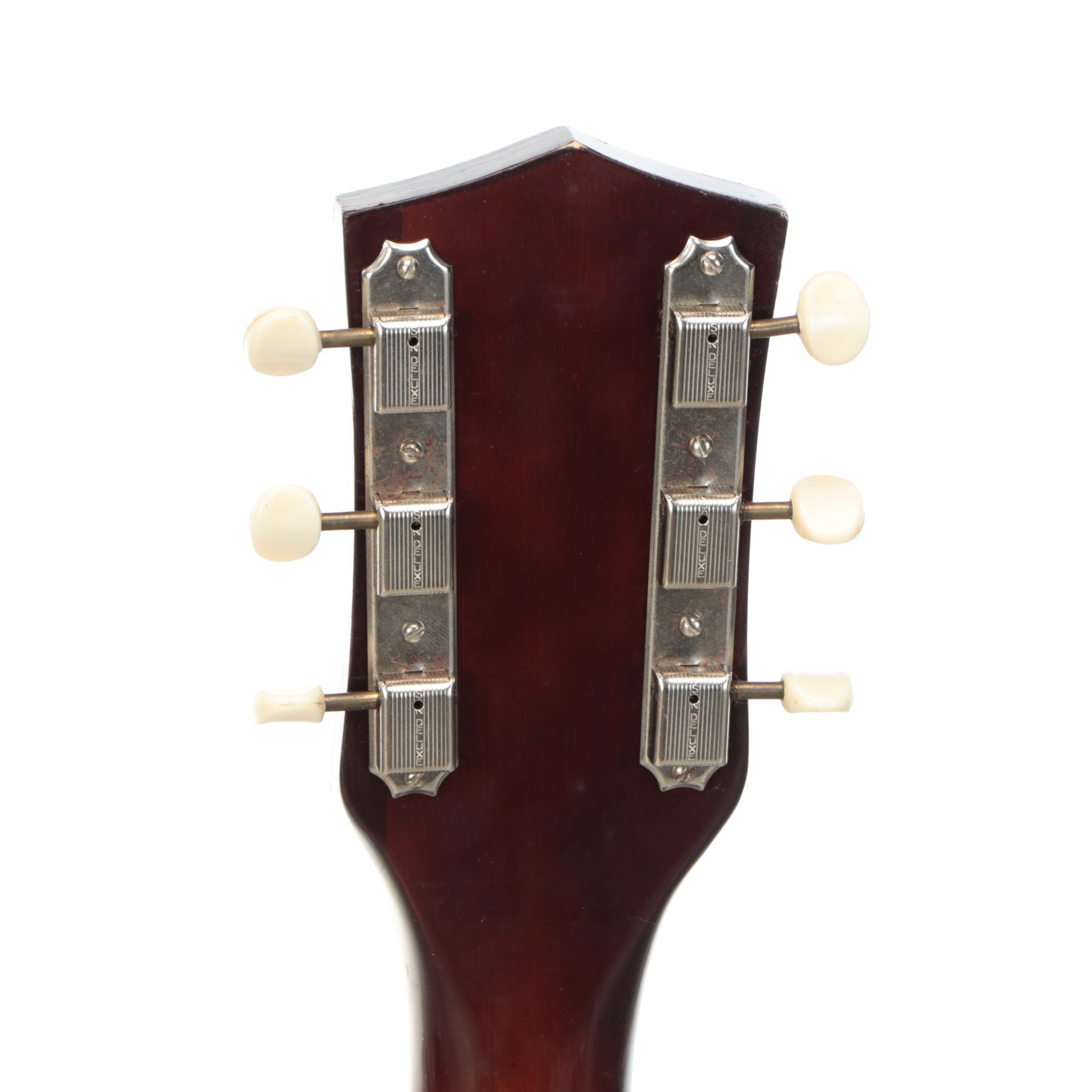 Unbranded Spruce Archtop Sunburst Acoustic Guitar, Mid-20th Century