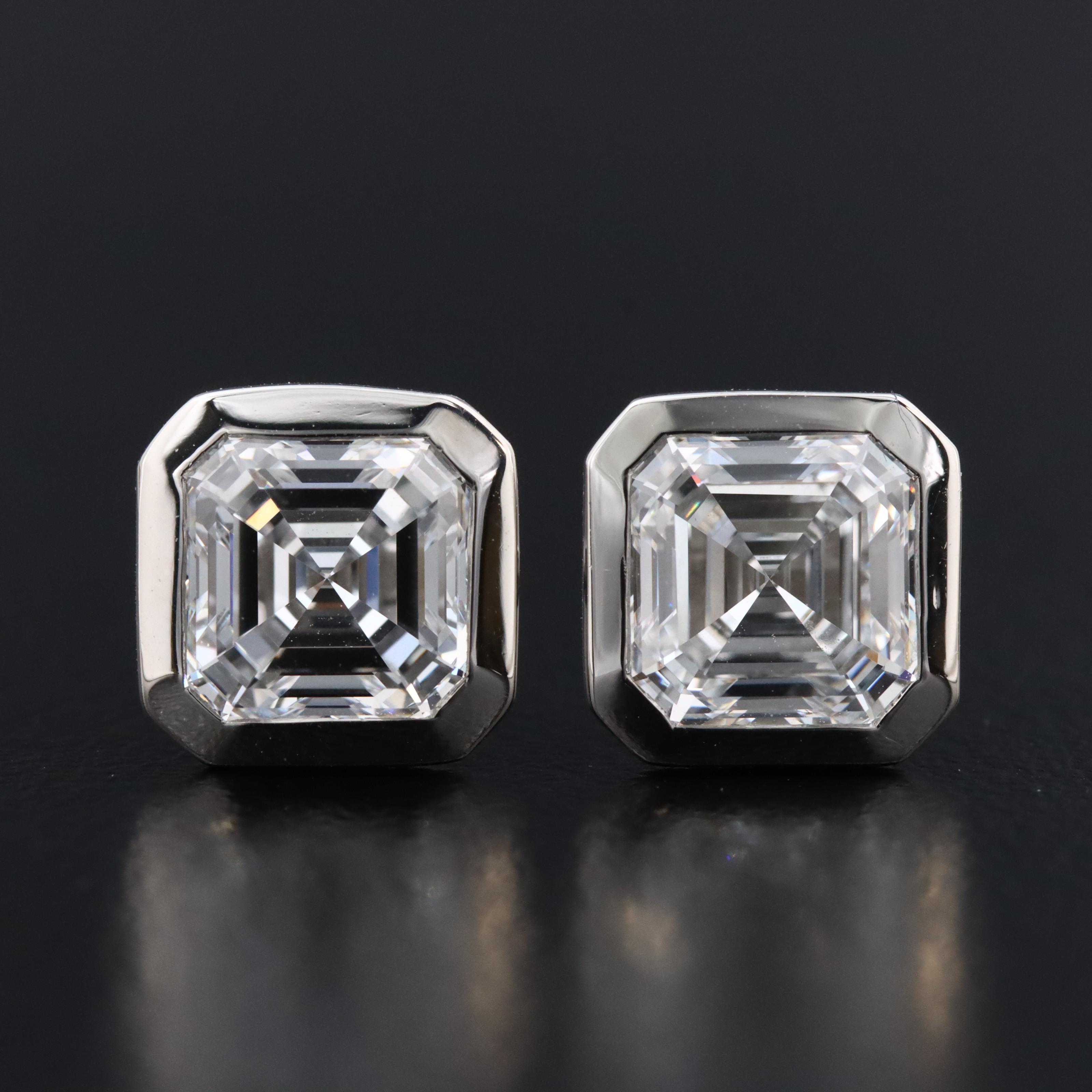 Platinum 2.45 CTW Lab Grown Diamond Stud Earring with IGI Reports