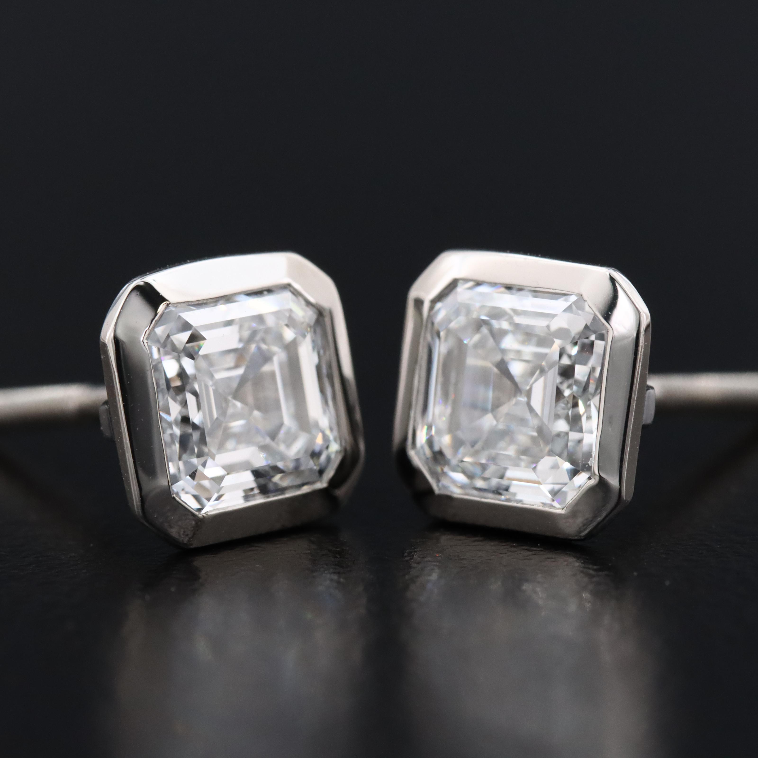 Platinum 2.45 CTW Lab Grown Diamond Stud Earring with IGI Reports