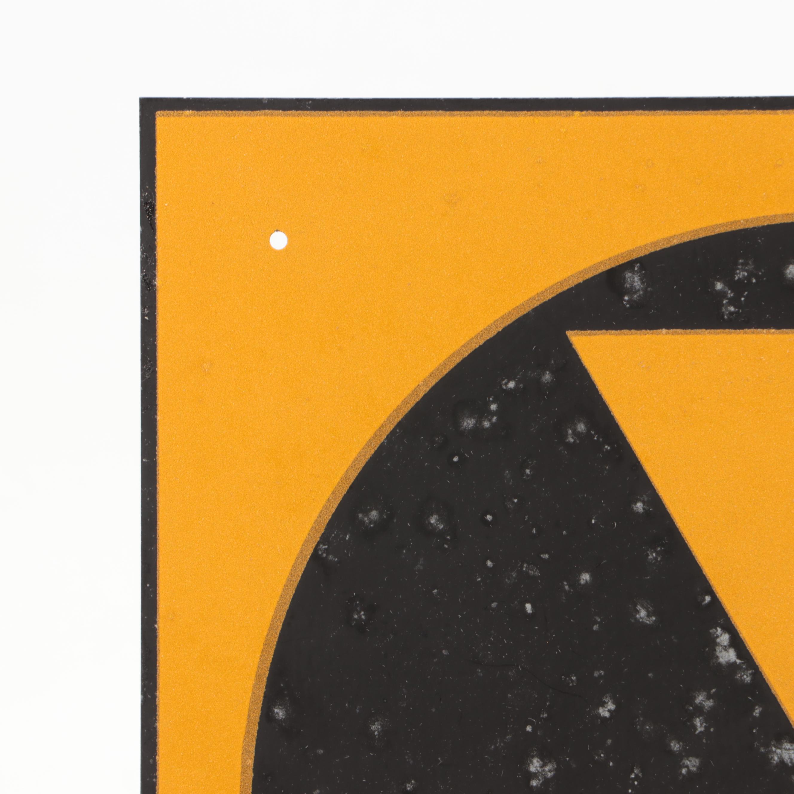 Metal Fallout Shelter Sign