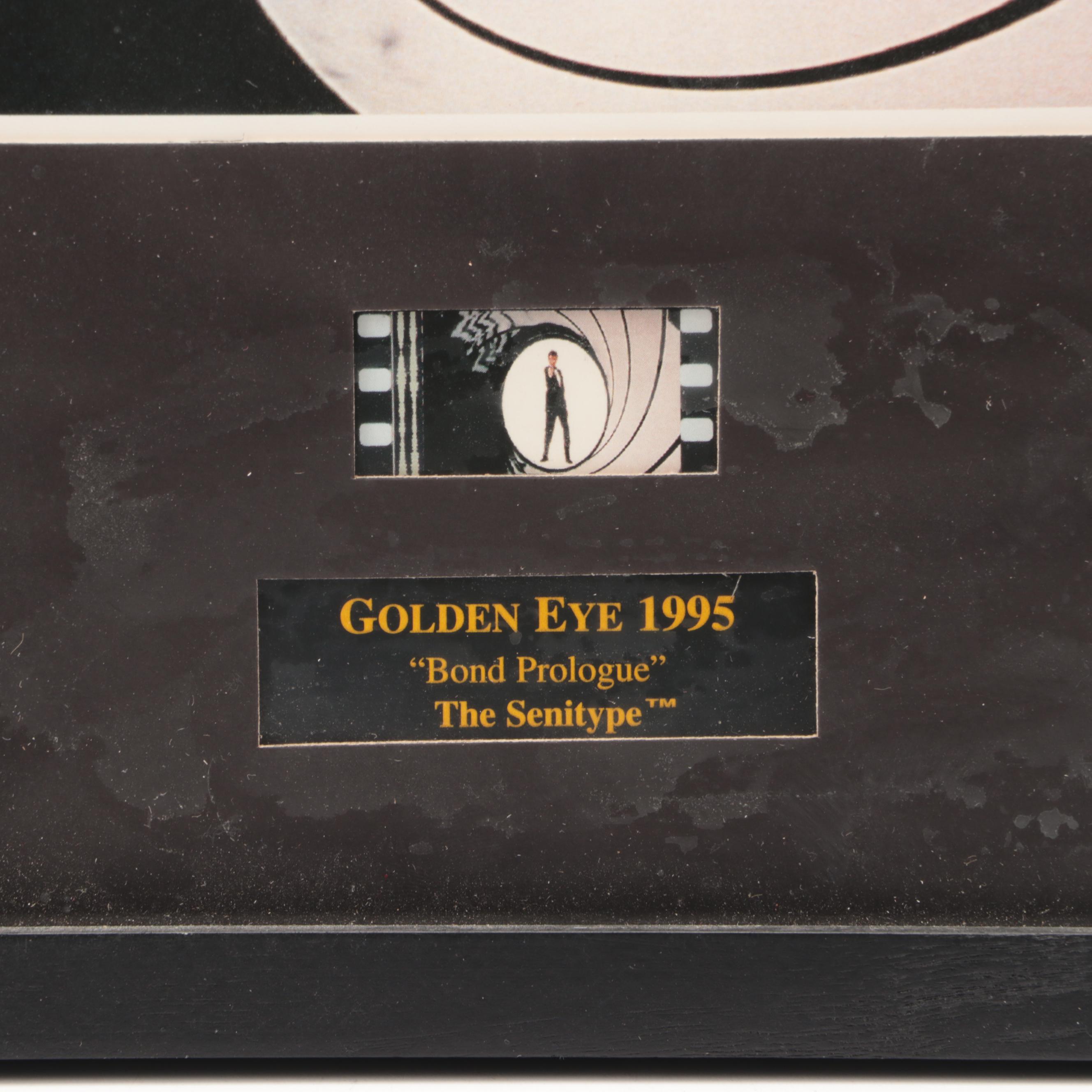 "Golden Eye" The Bond Prologue Senitype Offset Lithograph in Wood Frame