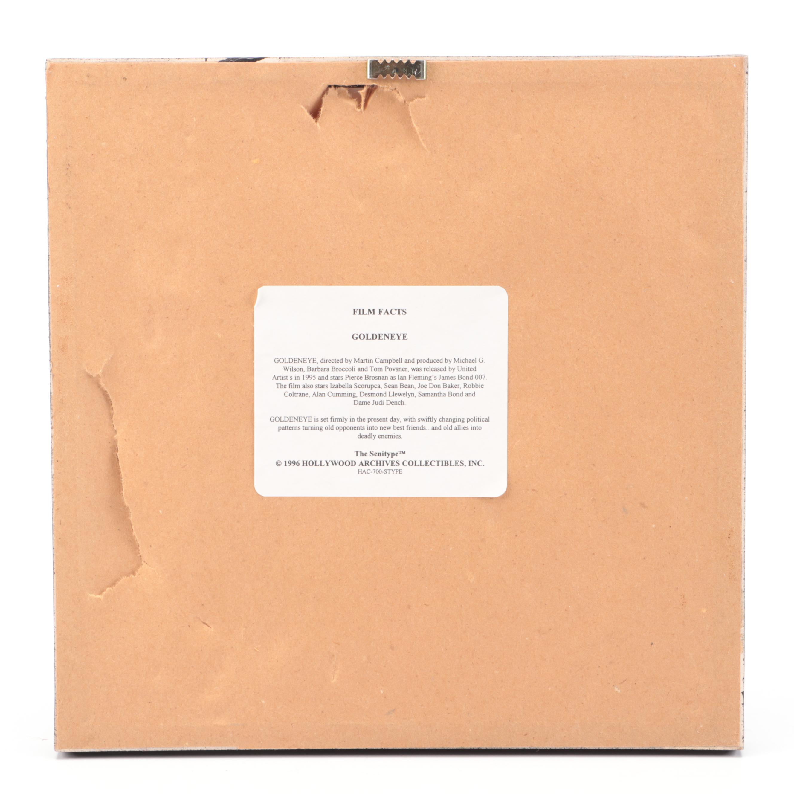 "Golden Eye" The Bond Prologue Senitype Offset Lithograph in Wood Frame