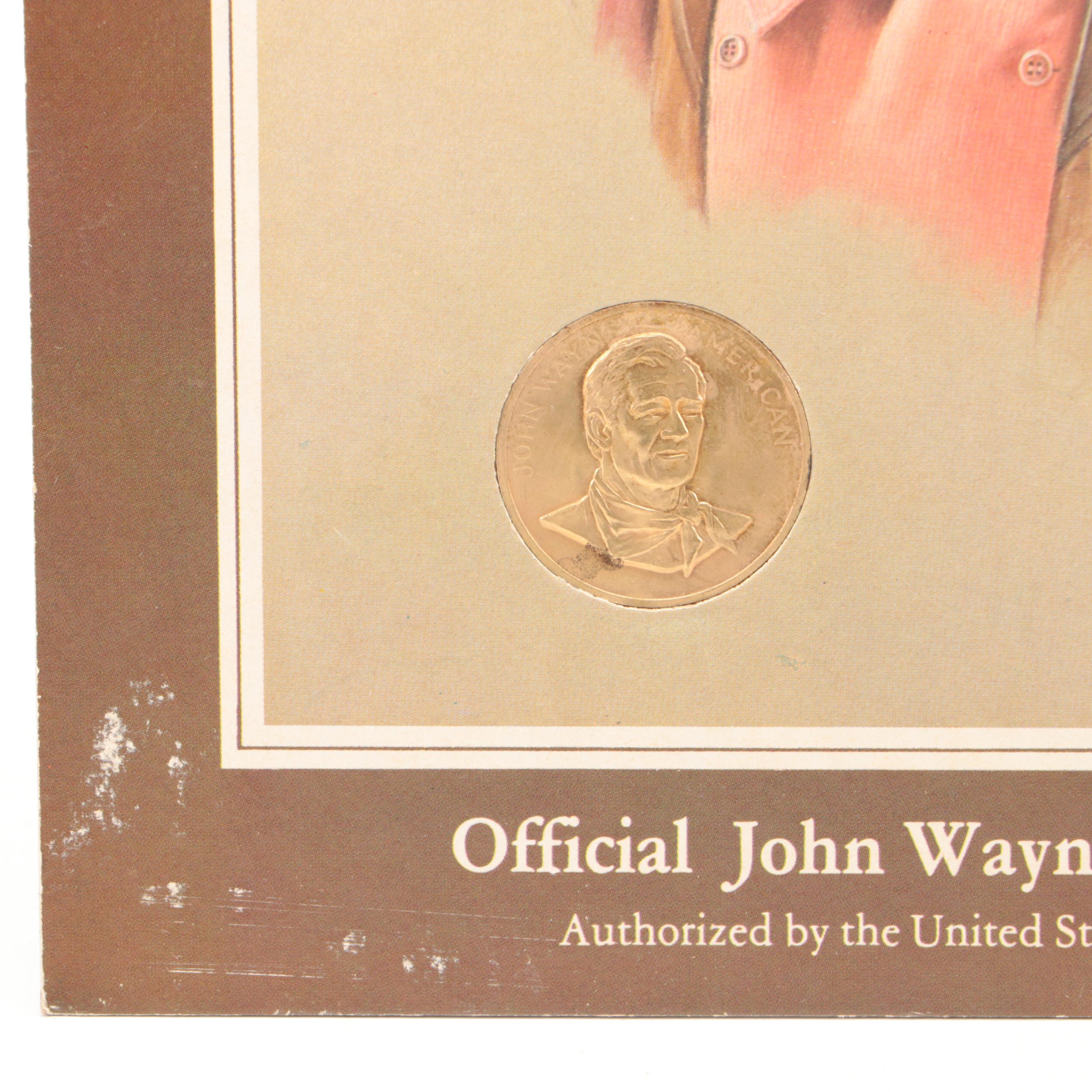 John Wayne Offset Lithographs with Medallions