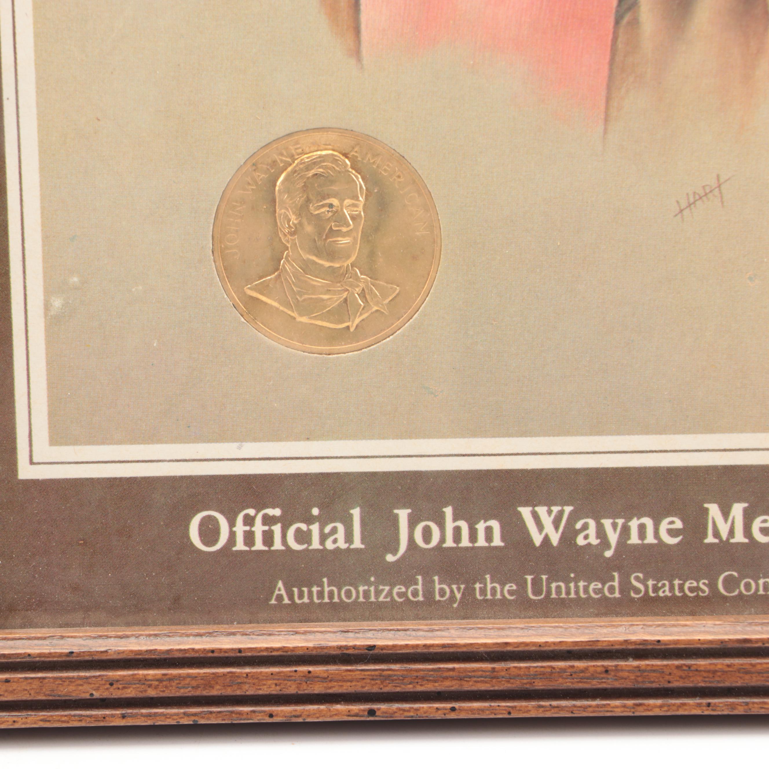 John Wayne Offset Lithographs with Medallions