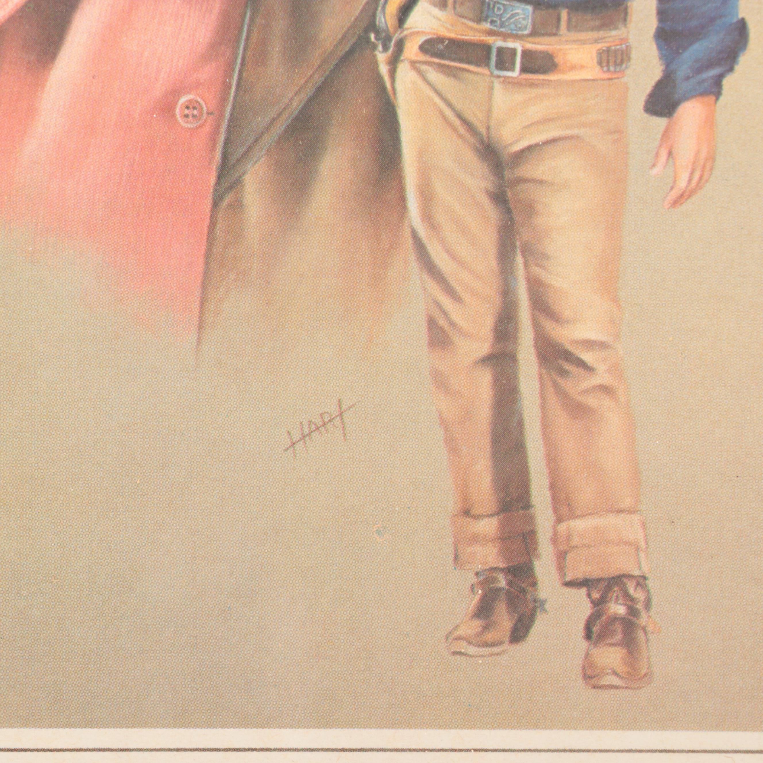 John Wayne Offset Lithographs with Medallions