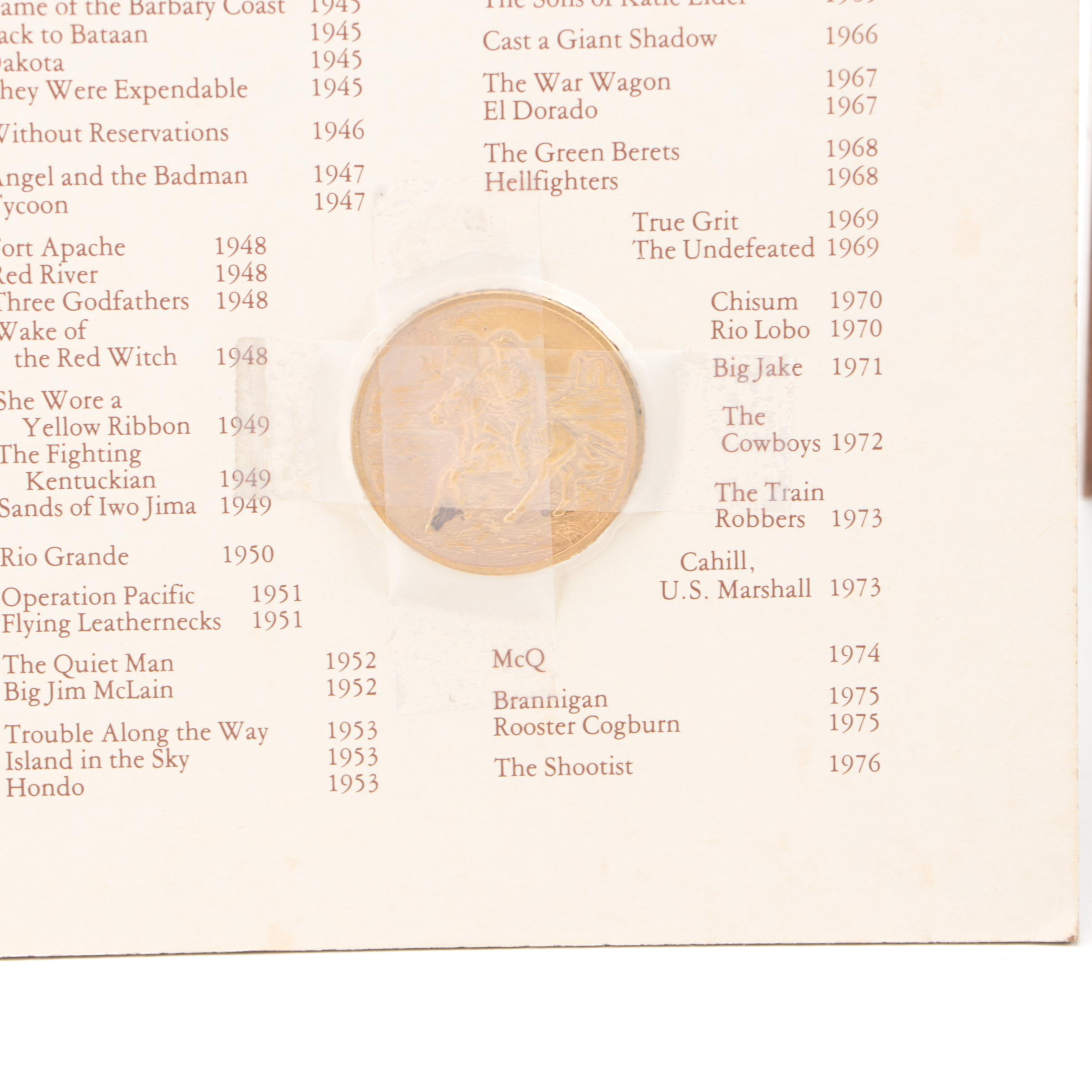 John Wayne Offset Lithographs with Medallions