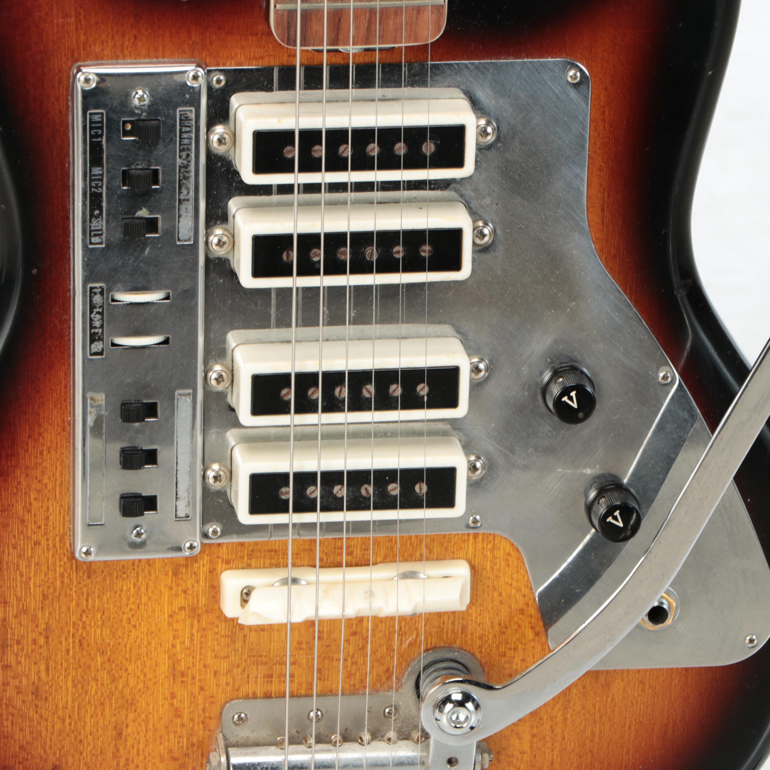 Guyatone Kent Style Videocaster Tobacco Burst Electric Guitar, 1960s