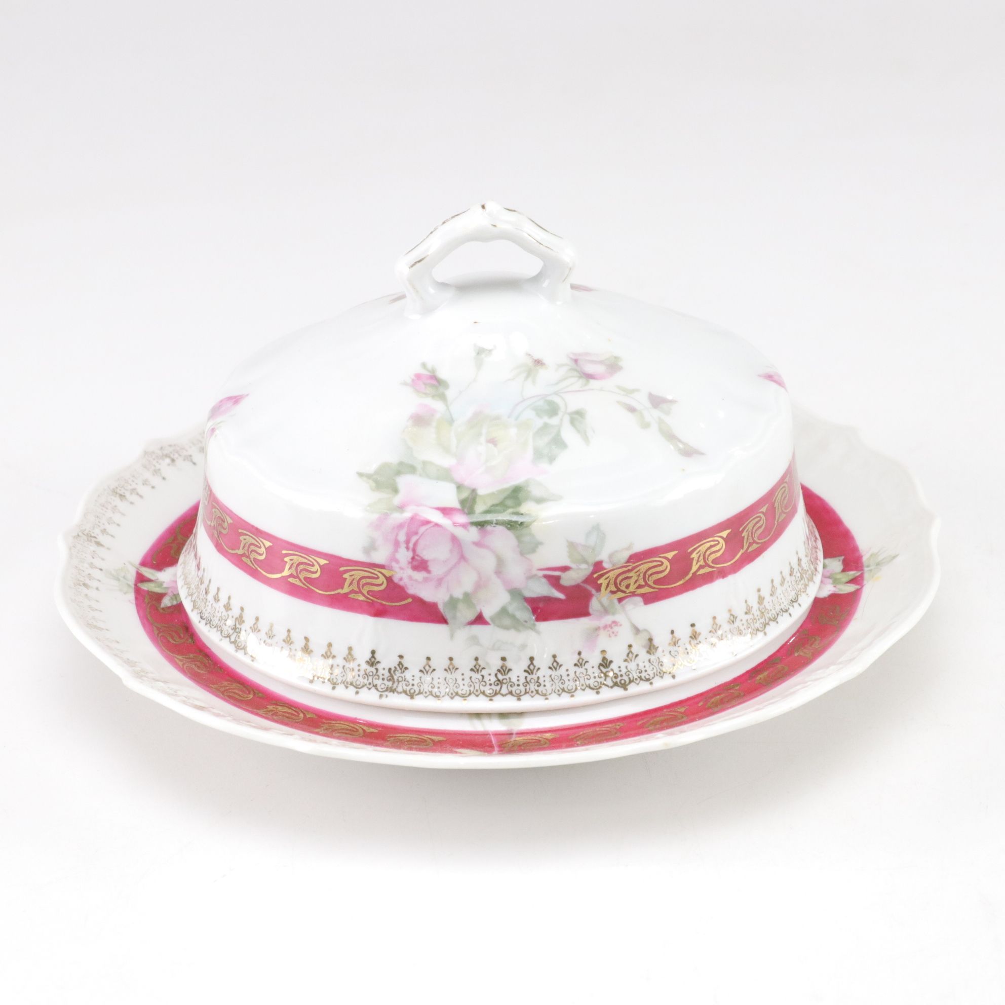 Gilt Porcelain Butter Dish with Salt & Pepper, Mid-Century Swan Planter and More