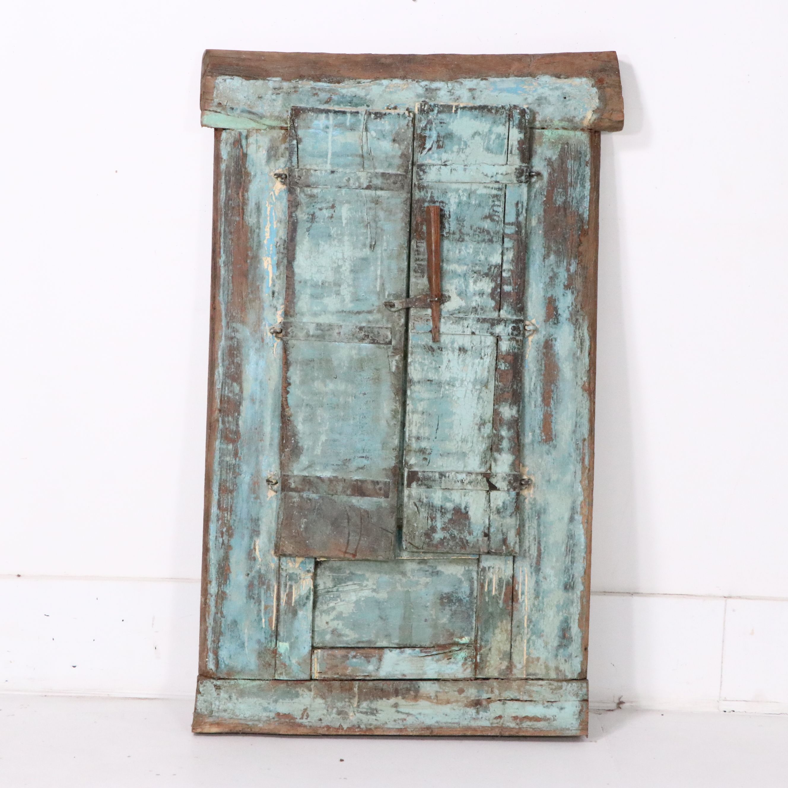 Antique Indian Painted Wood Door