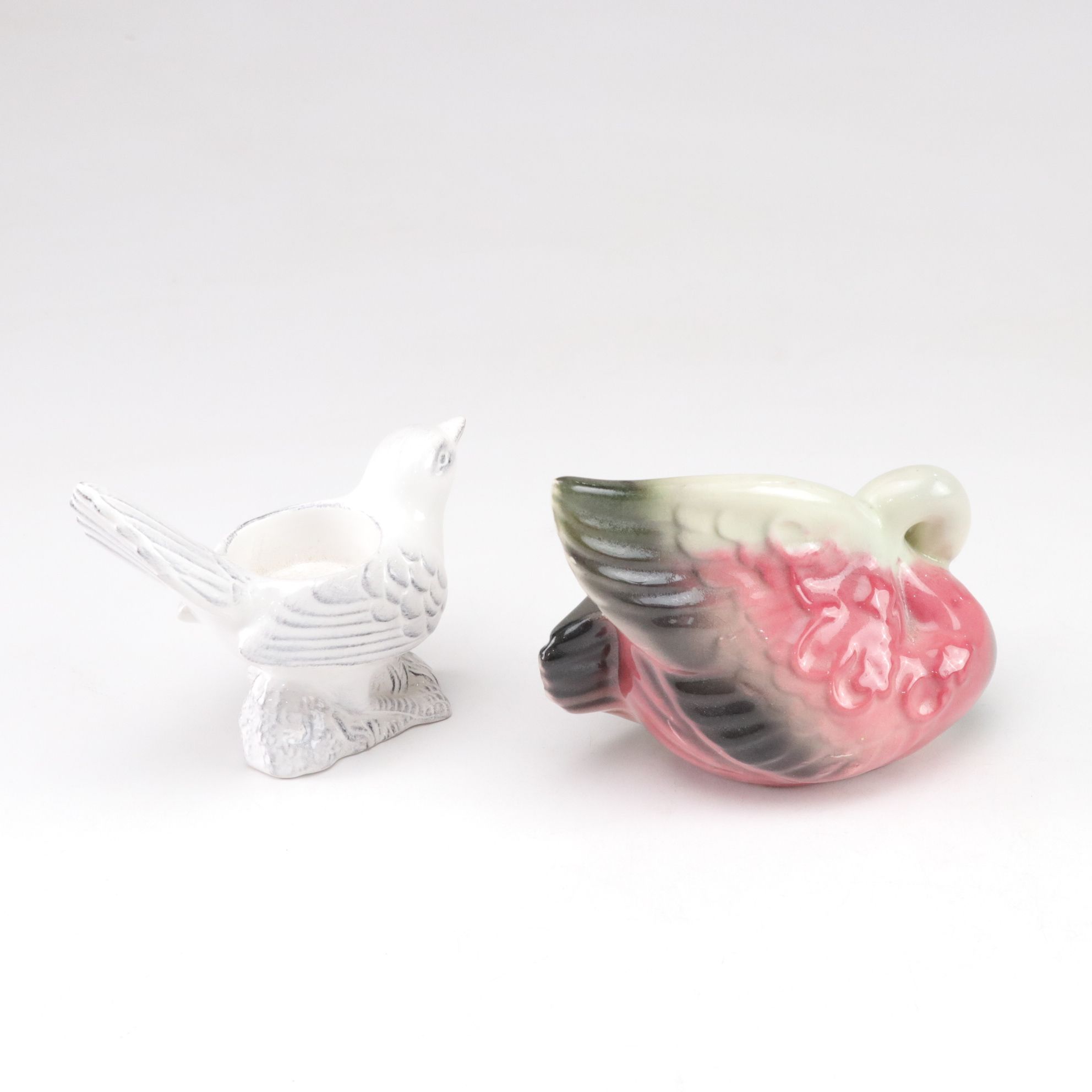 Gilt Porcelain Butter Dish with Salt & Pepper, Mid-Century Swan Planter and More