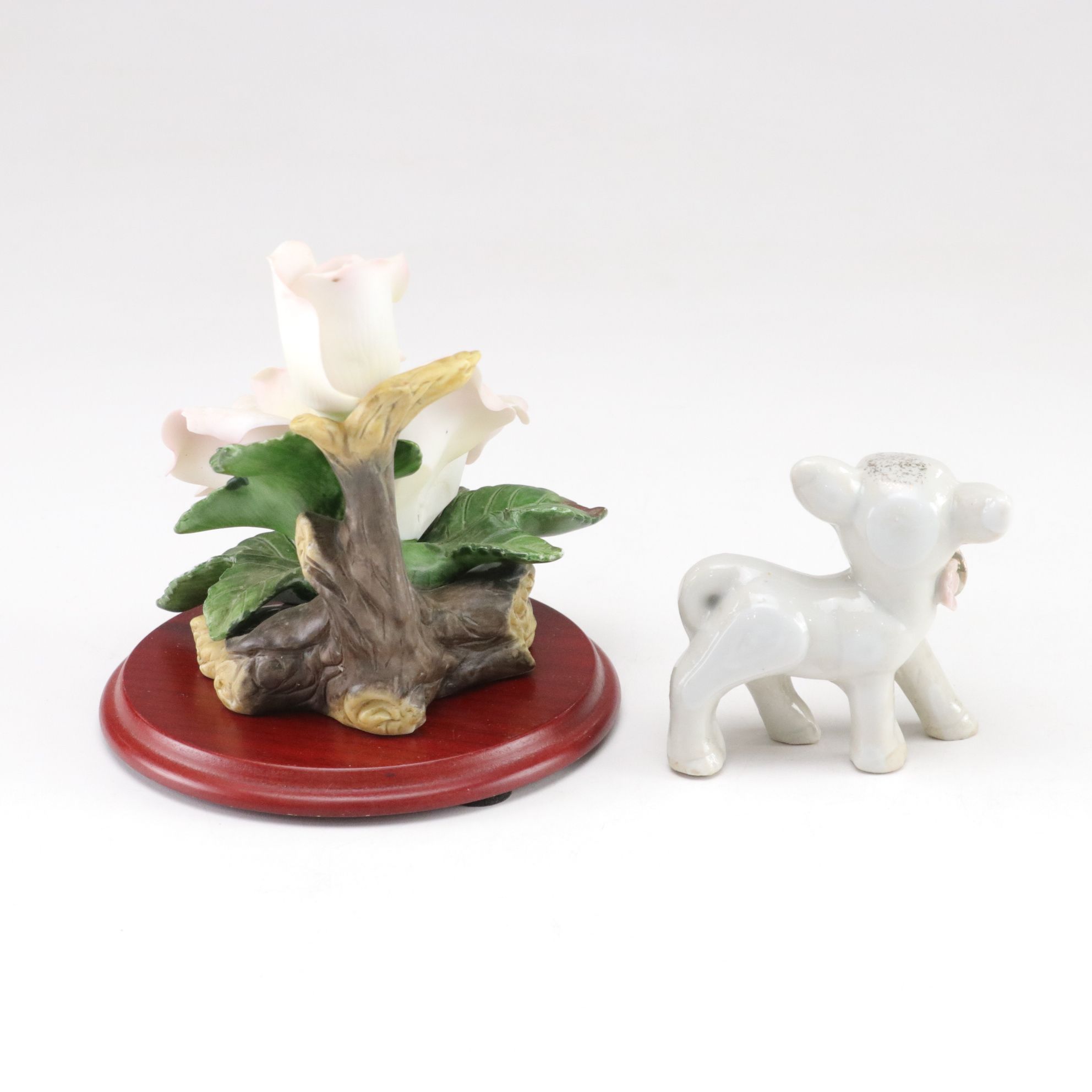 Gilt Porcelain Butter Dish with Salt & Pepper, Mid-Century Swan Planter and More