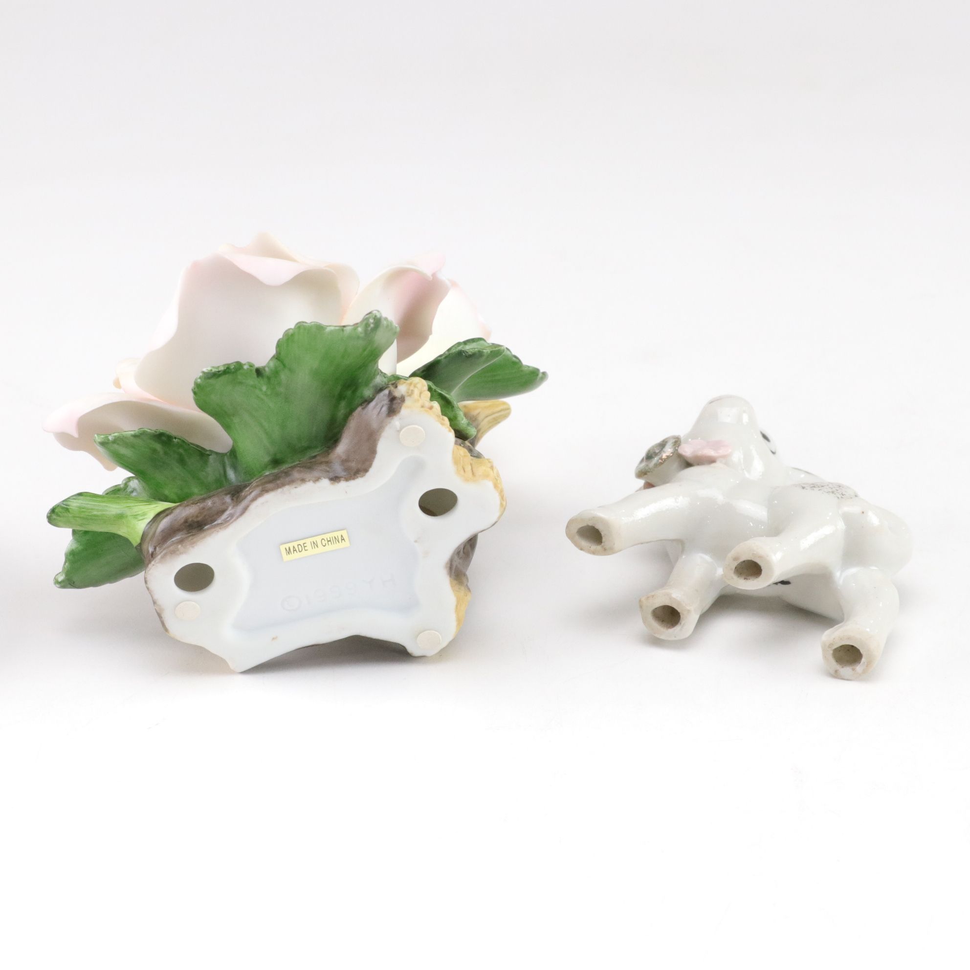 Gilt Porcelain Butter Dish with Salt & Pepper, Mid-Century Swan Planter and More