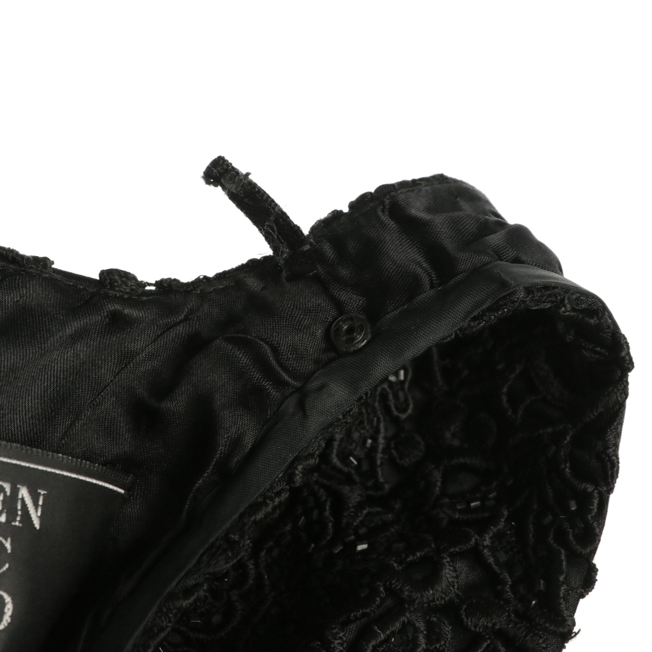 Carmen Marc Valvo One-Shoulder Dress and Two-Piece Palazzo Pant Set