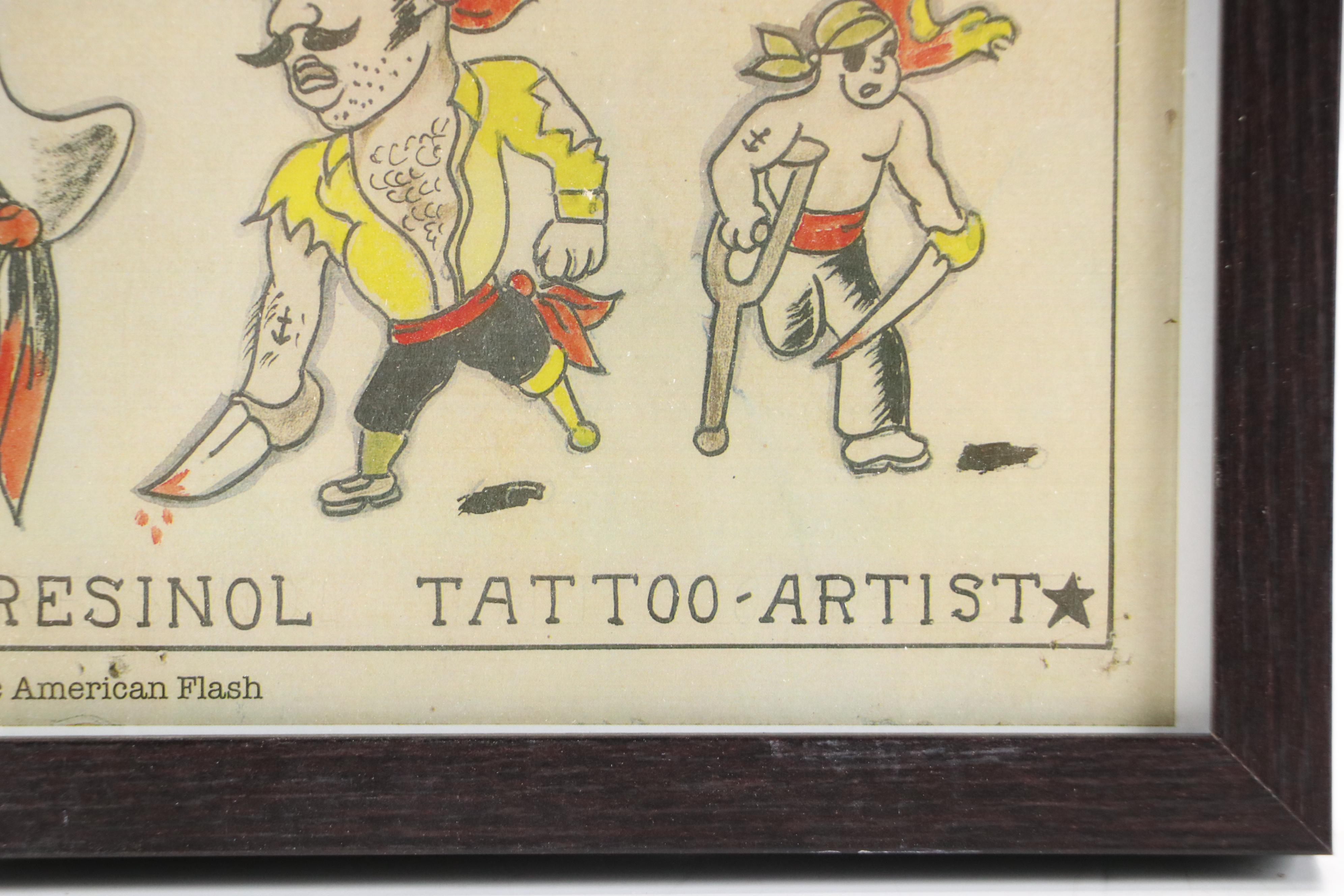Ohio Tattoo Museum Offset Lithographs of Marines and Navy Tattoo Designs
