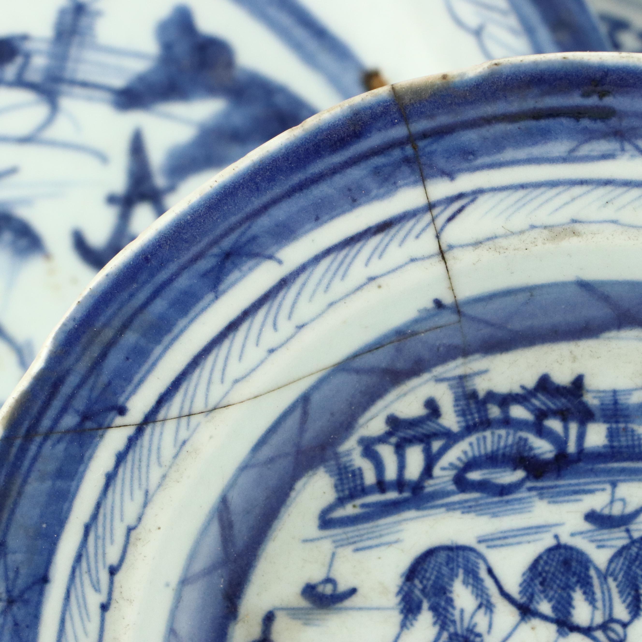 Chinese Export Cantonware Plates and Bowls with Other Rice Grain Plate, Antique