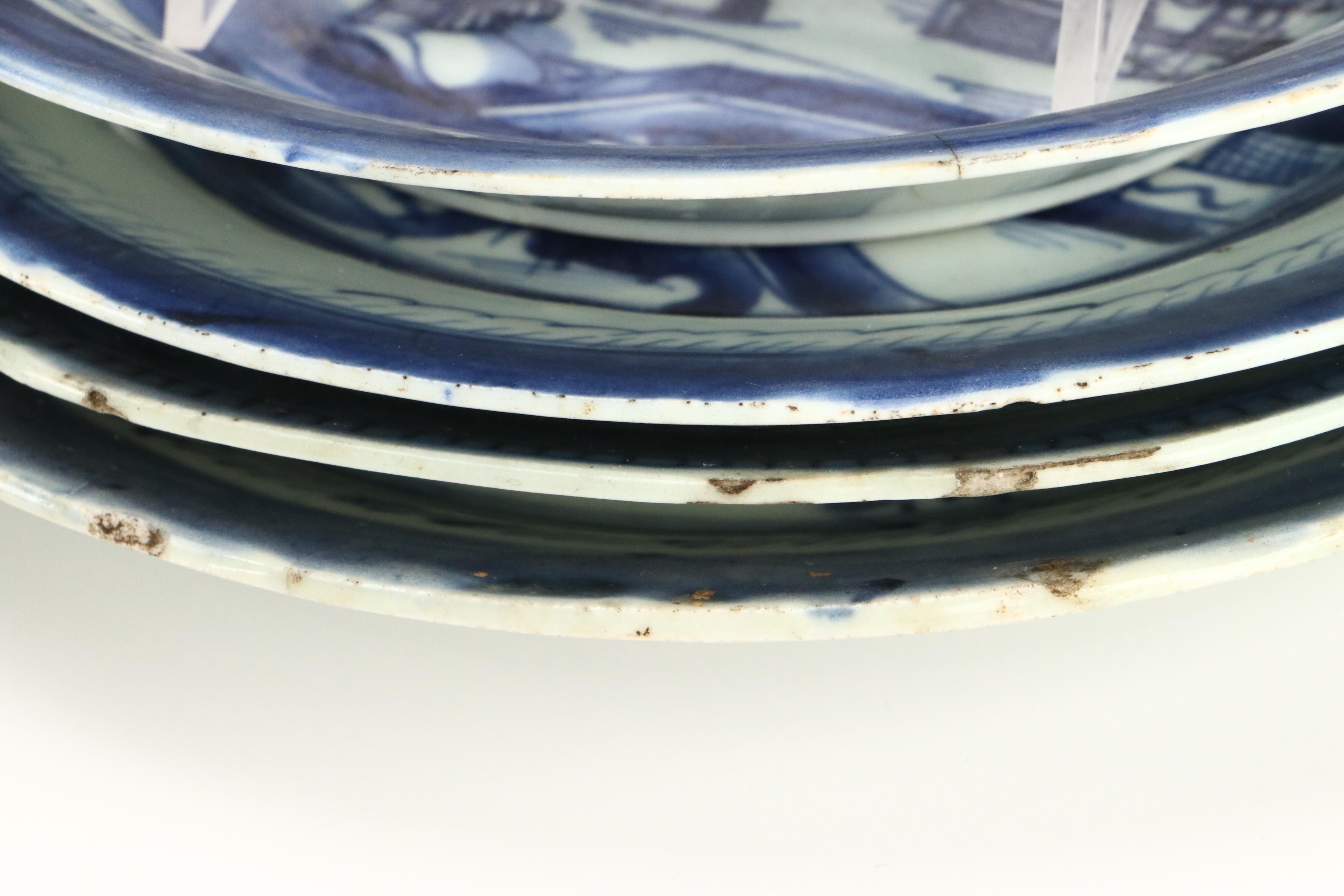 Chinese Export Cantonware Plates and Bowls with Other Rice Grain Plate, Antique