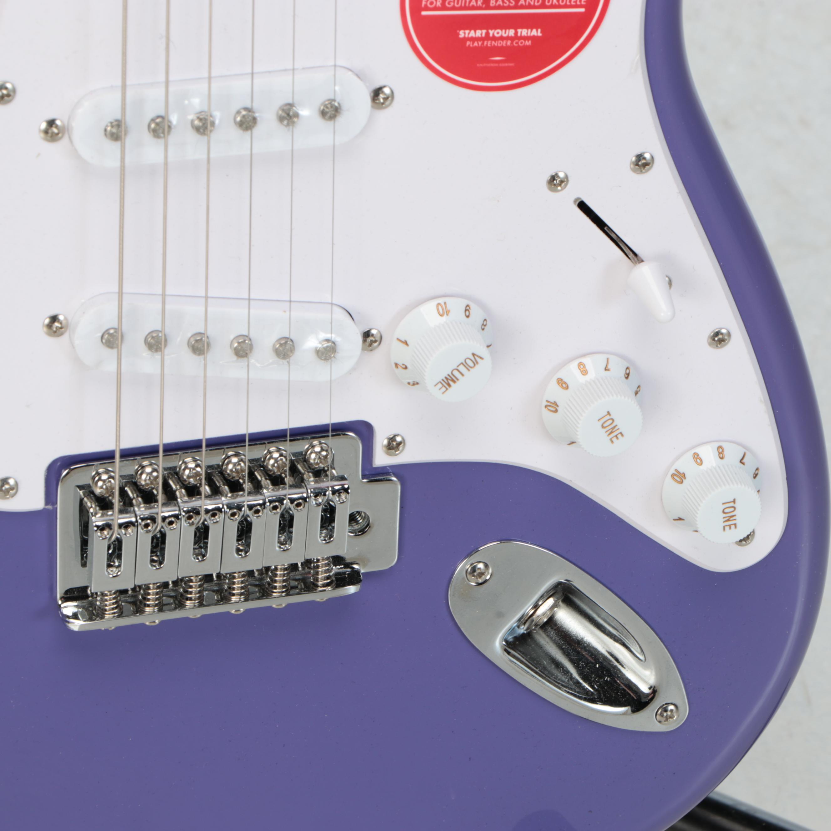 Squier by Fender Sonic Stratocaster Ultraviolet Solid Body Electric Guitar